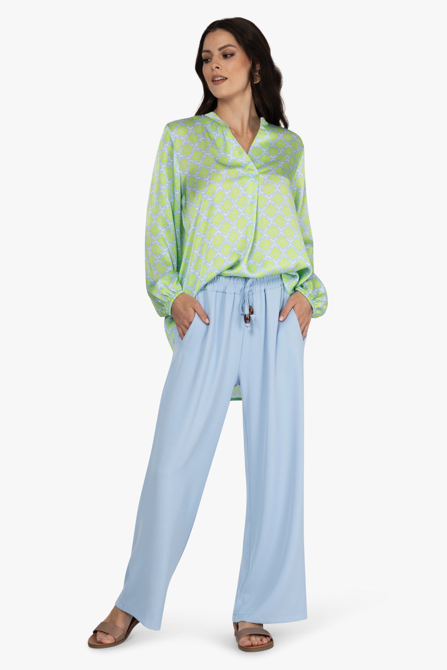 Schlupfhose mit weitem Bein