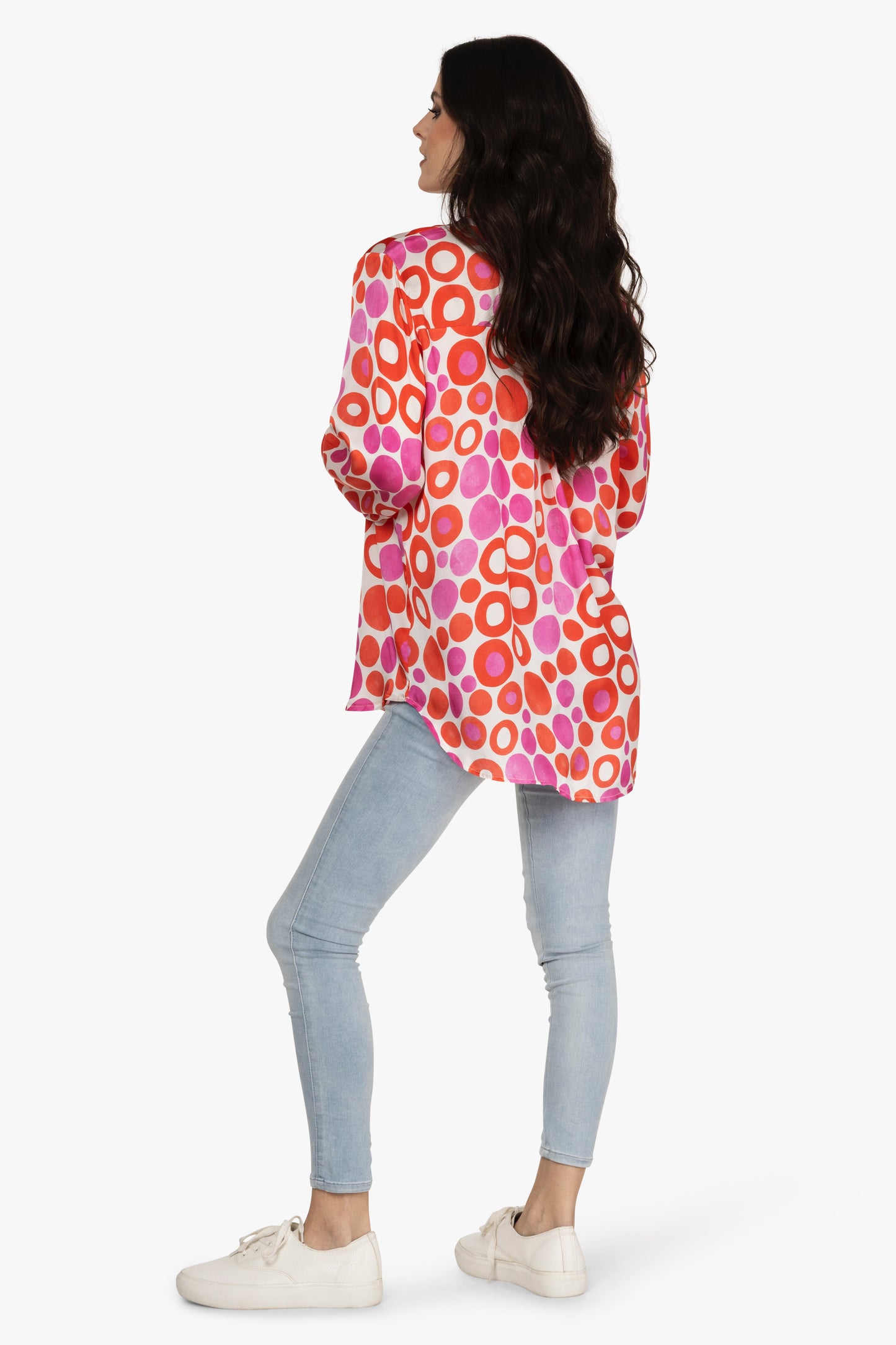 Satinbluse Kreise
