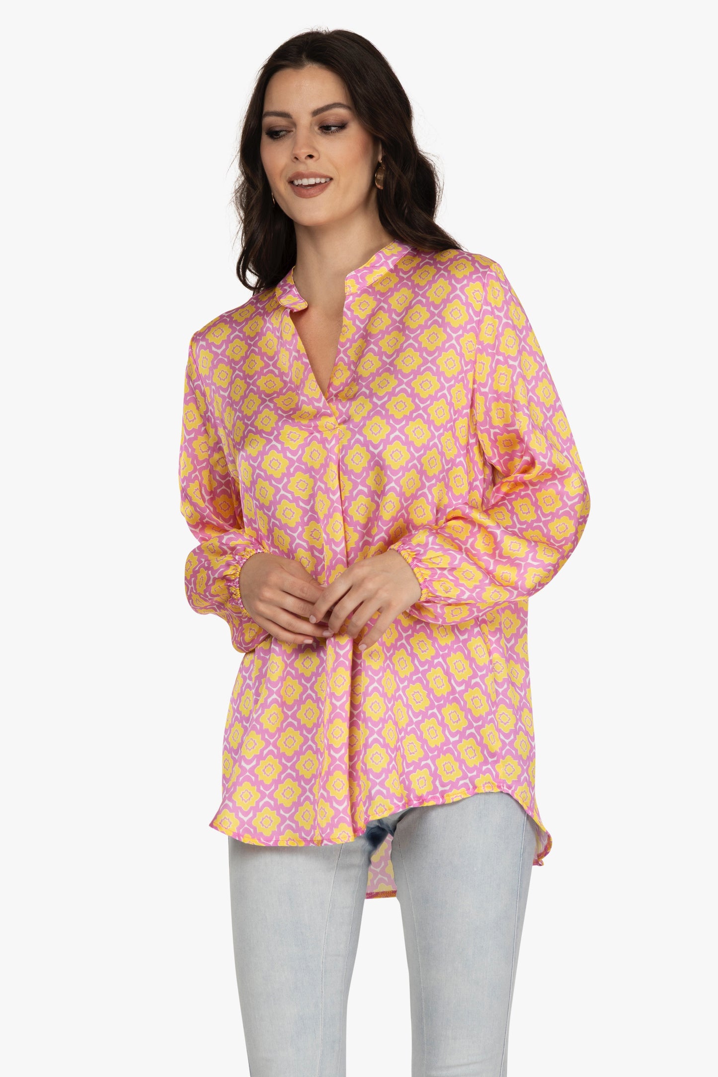 Satinbluse Ornamente