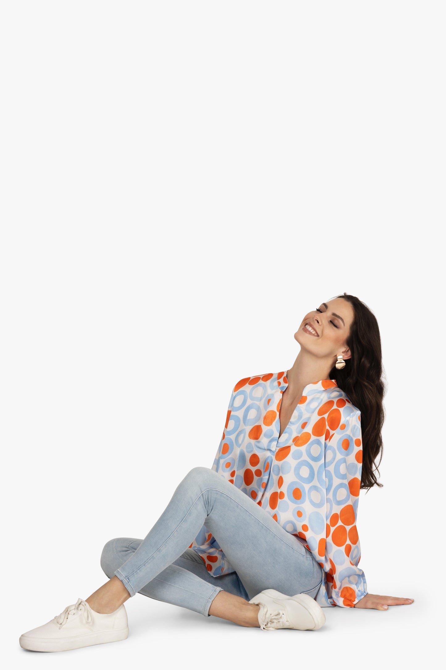 Satinbluse Kreise