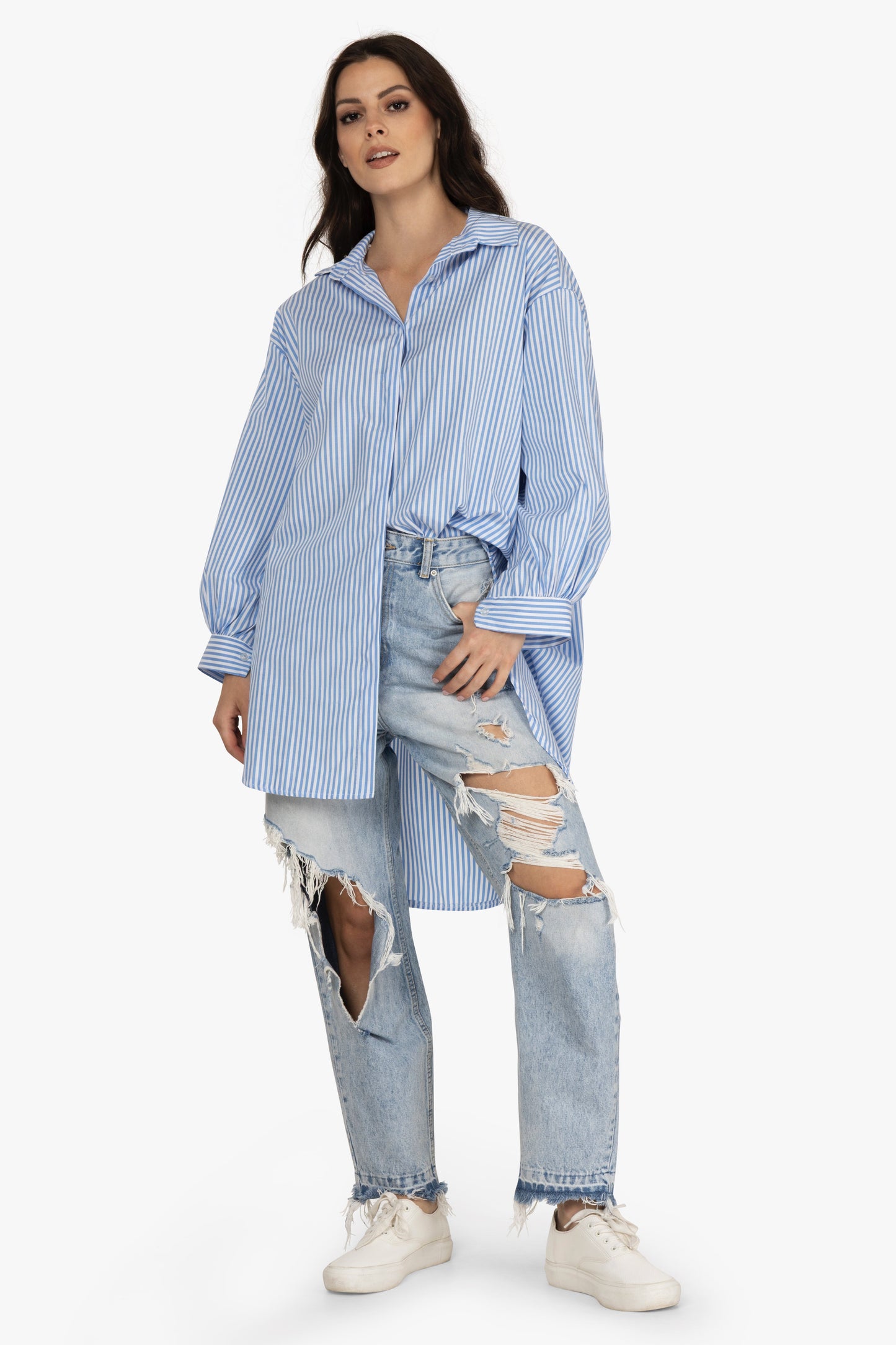 Oversize Bluse STREIFEN