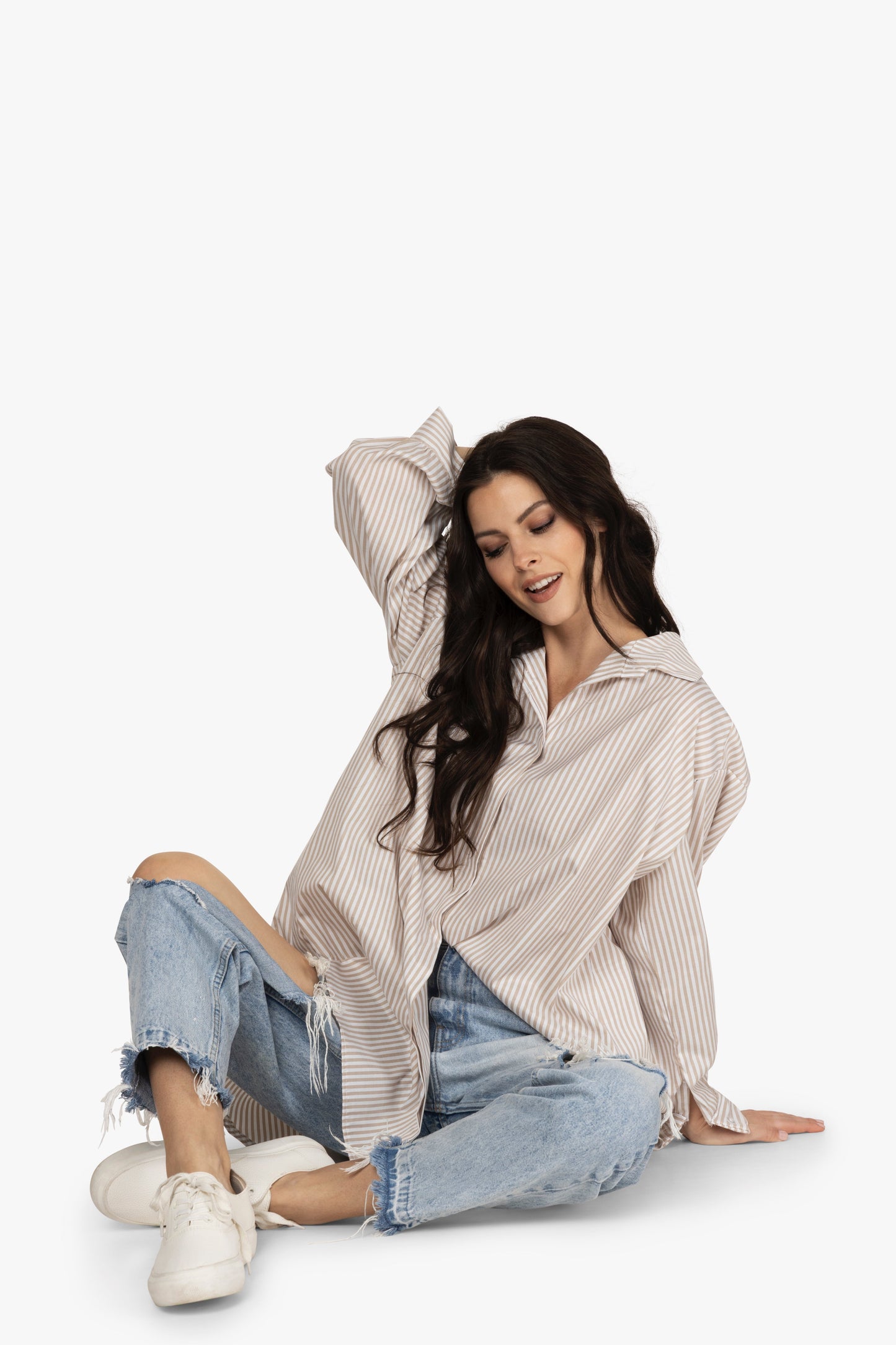 Oversize Bluse STREIFEN