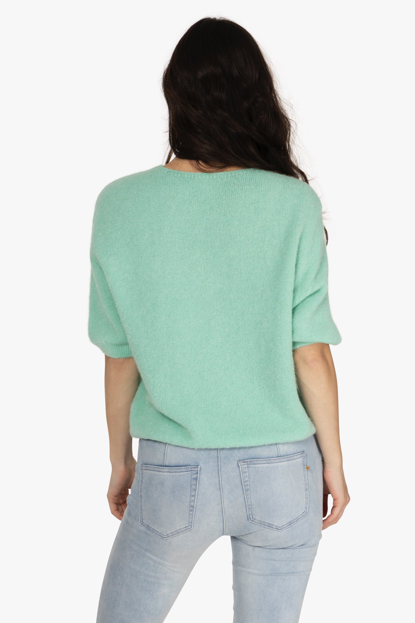 Alpaka Strickjacke mit Halbarm