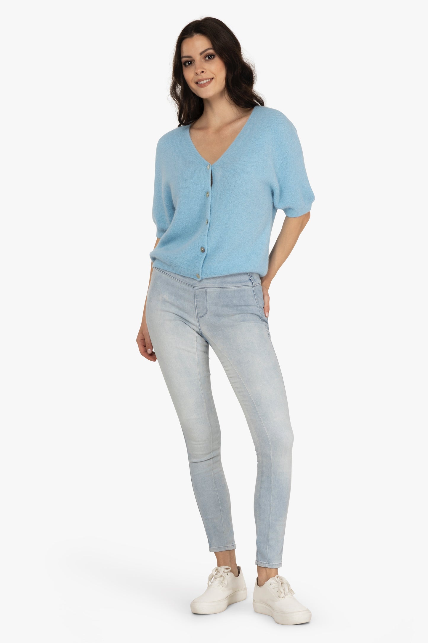 Alpaka Strickjacke mit Halbarm