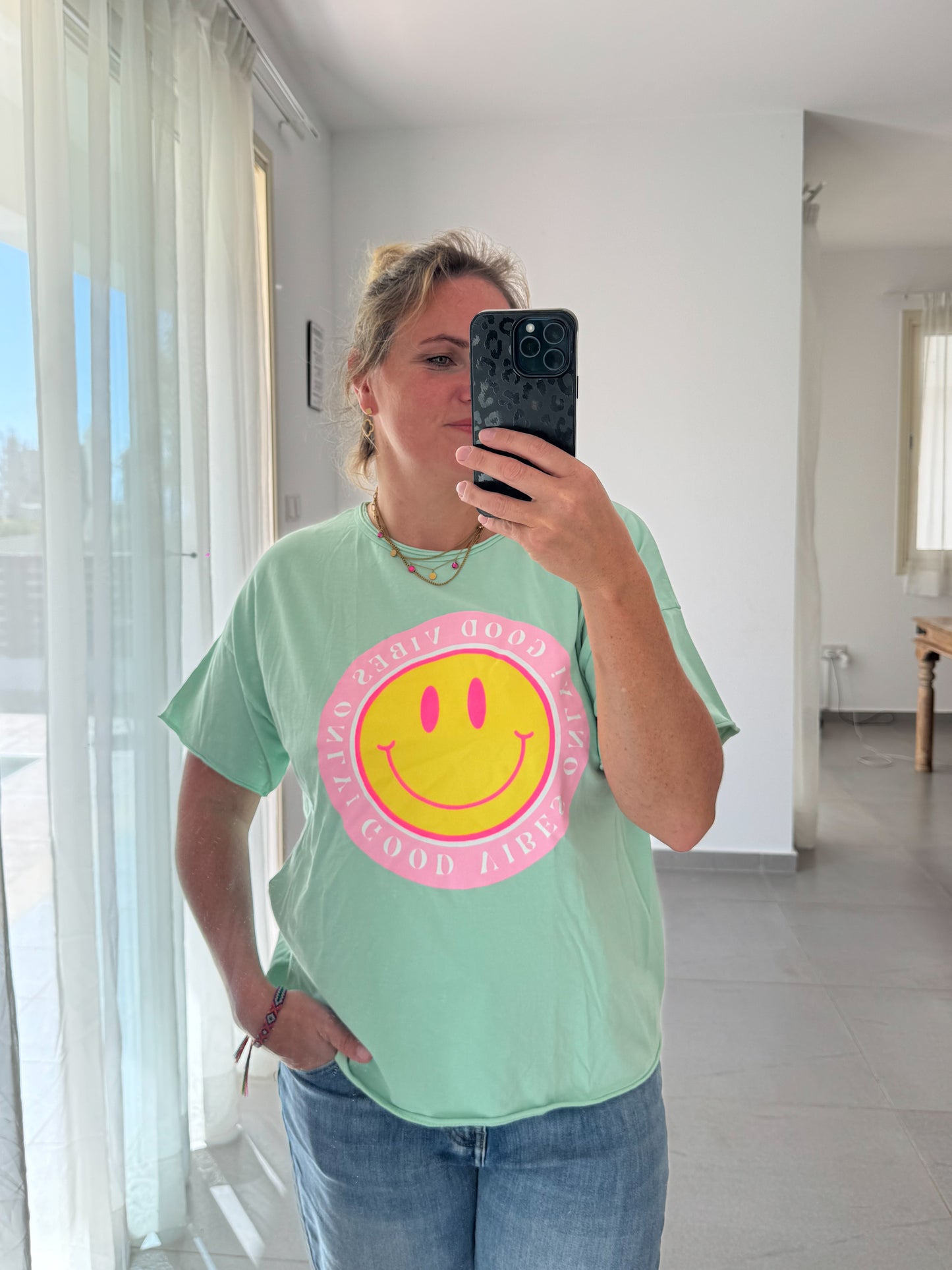 T-Shirt SMILEY, GOOD VIBES
