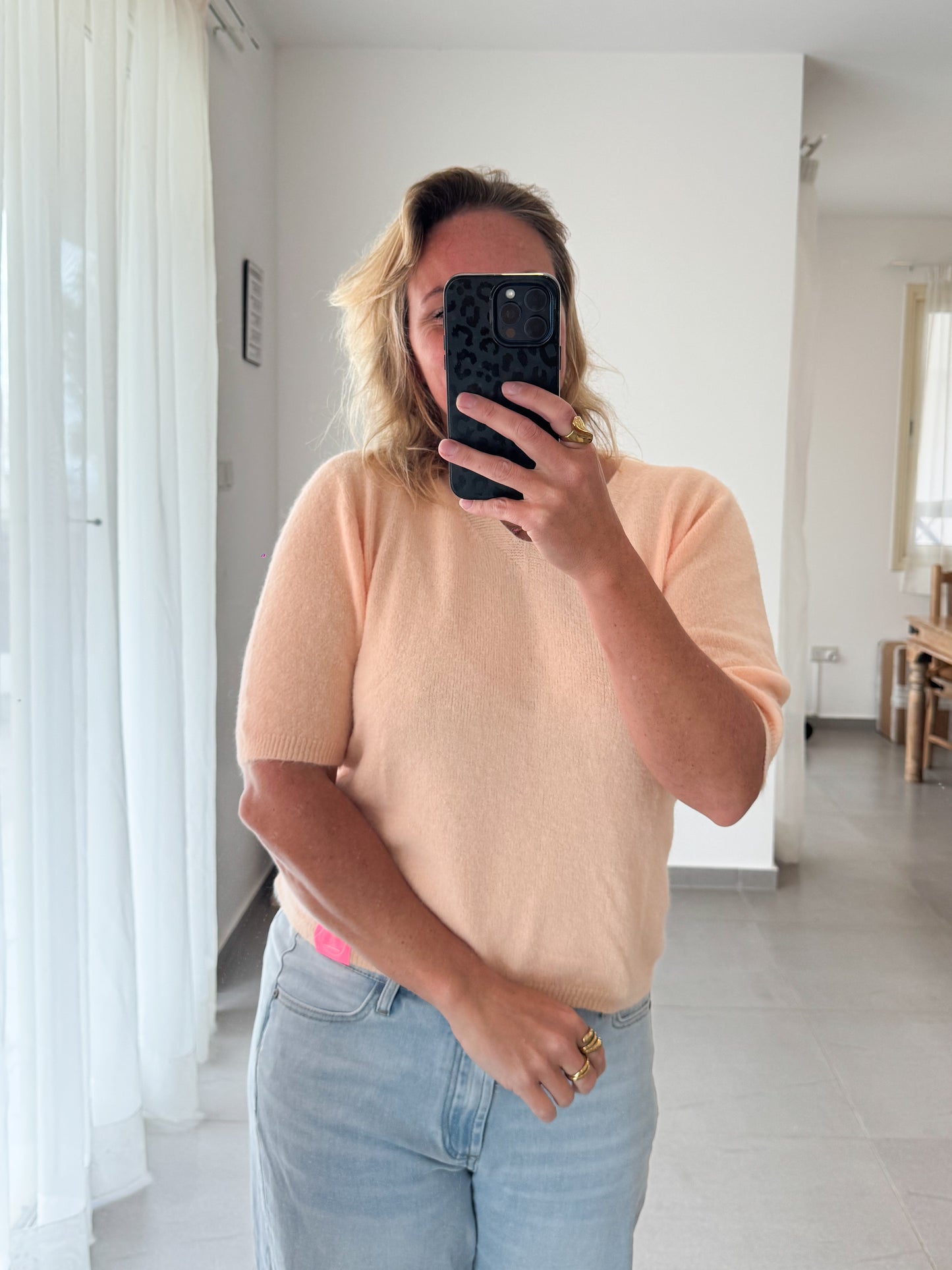 Halbarm Strick Pullover