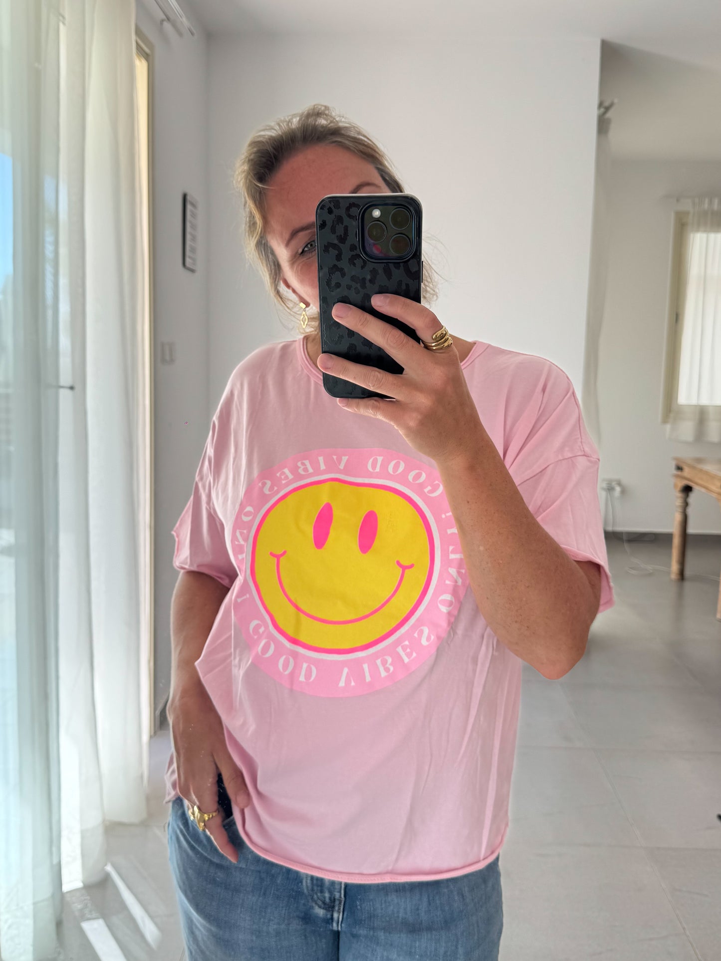 T-Shirt SMILEY, GOOD VIBES
