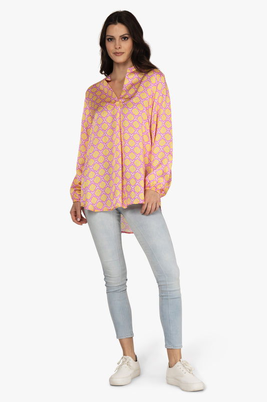 Satinbluse Ornamente