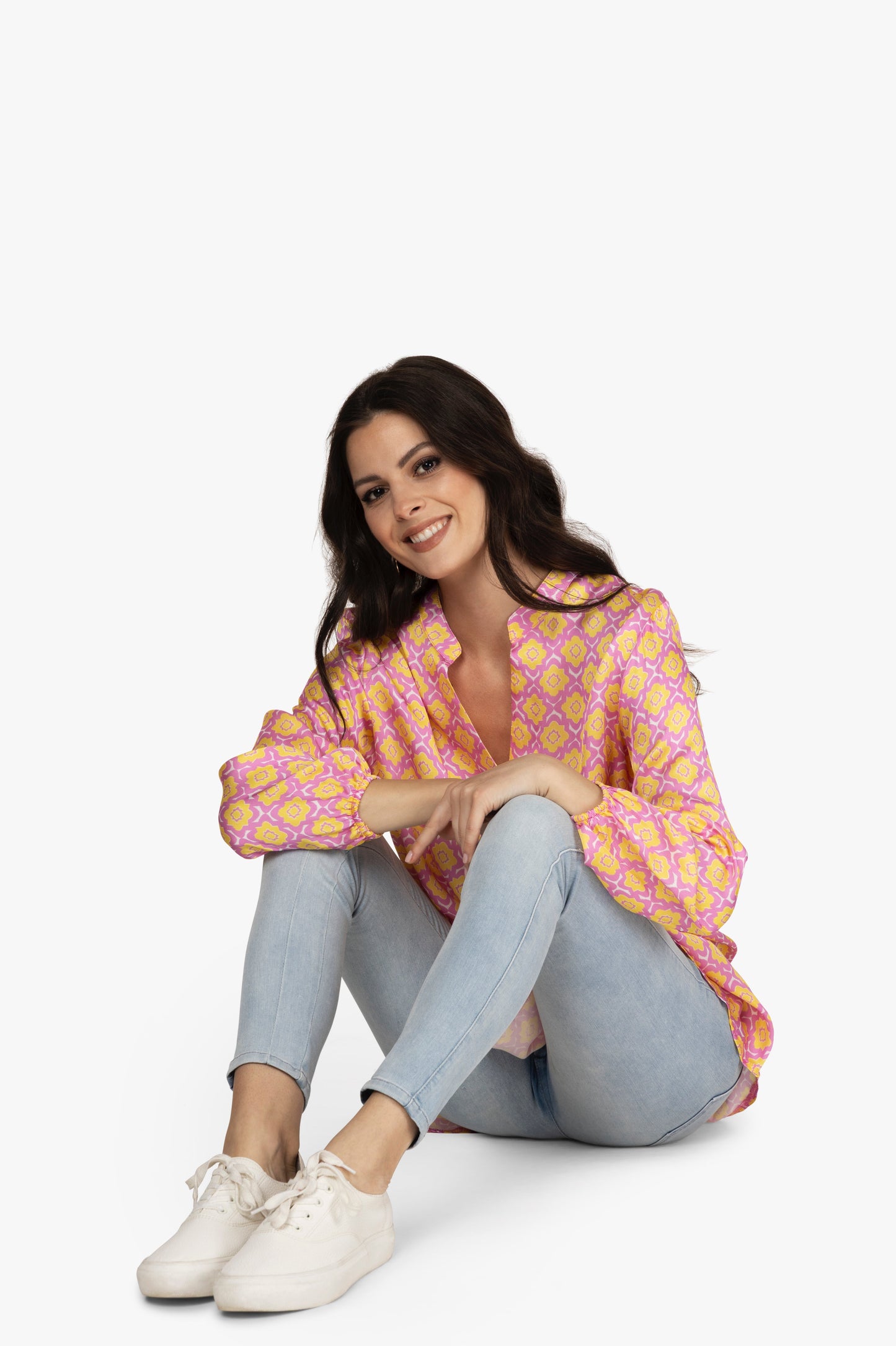 Satinbluse Ornamente