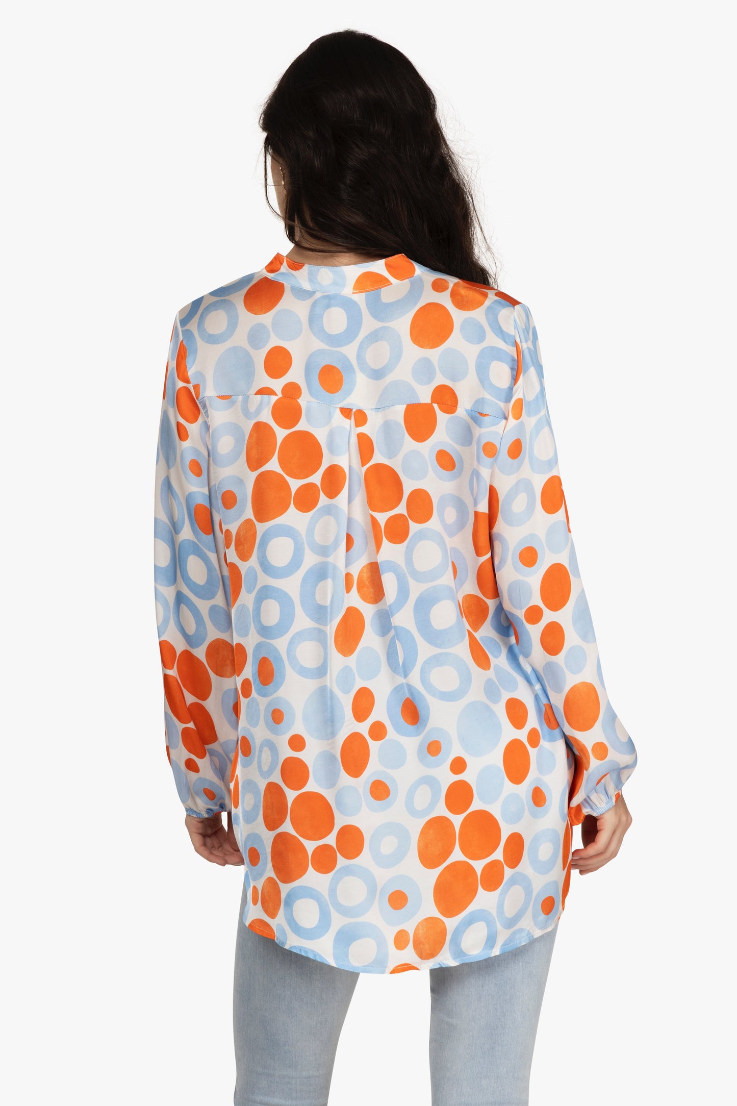 Satinbluse Kreise