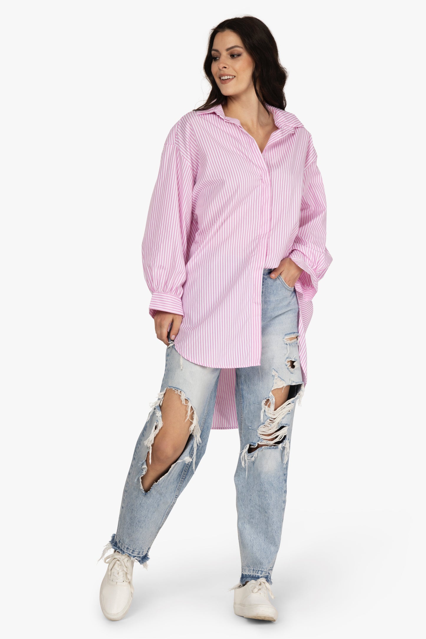 Oversize Bluse STREIFEN