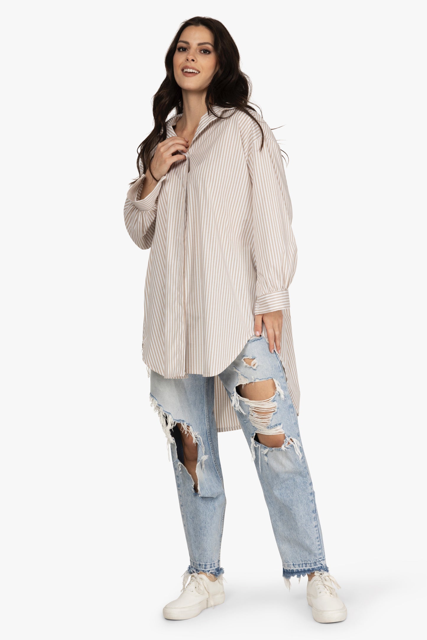 Oversize Bluse STREIFEN