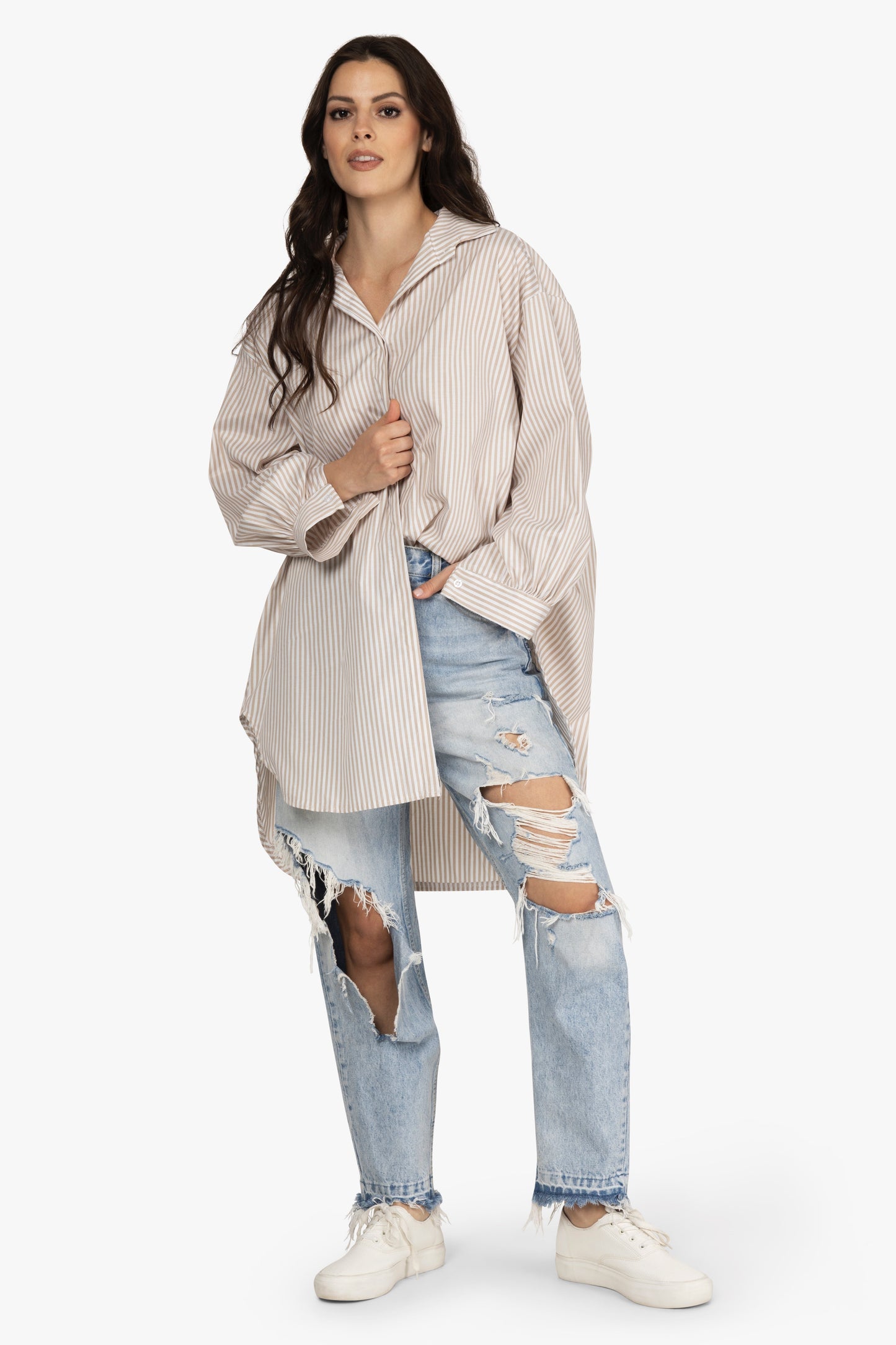 Oversize Bluse STREIFEN
