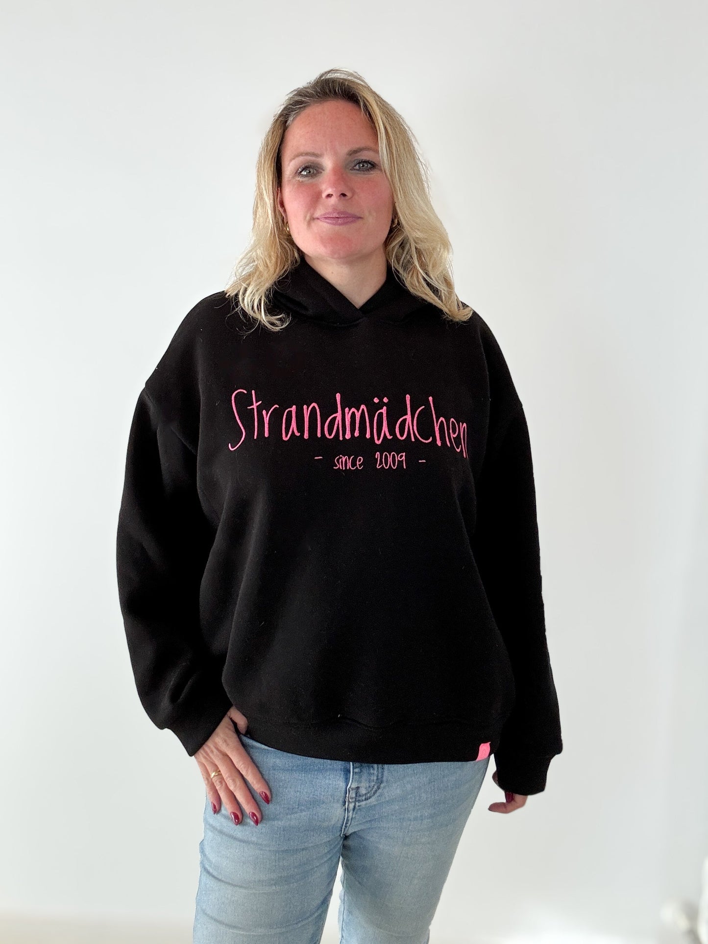 Hoodie Strandmädchen mit Stick