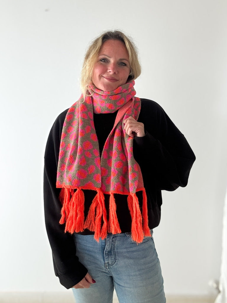 Strickschal Leo, pink