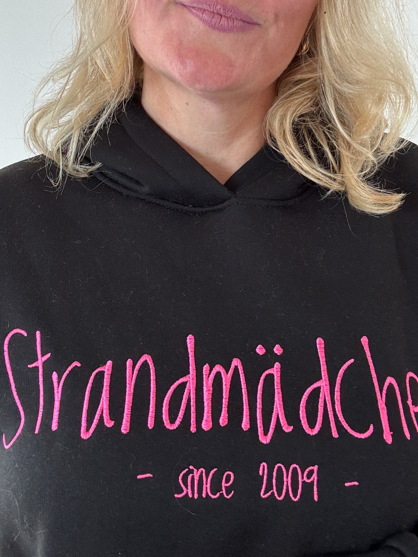 Hoodie Strandmädchen mit Stick