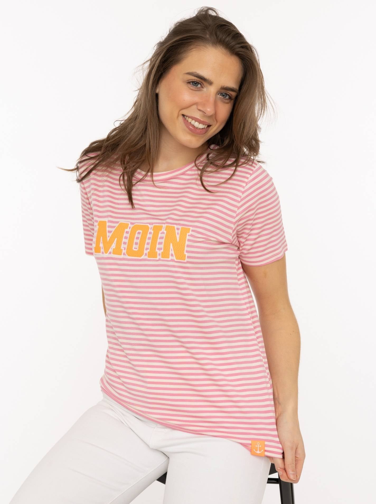 Zwillingsherz T-Shirt Streifen "Anker Moin"