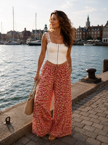 Luftige Wide Leg Hose LEO
