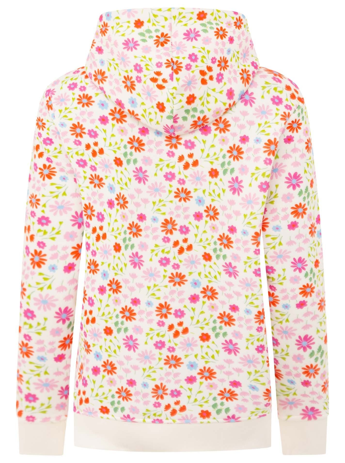 Zwillingsherz Hoodie "AOP Flower Happy Vibes"