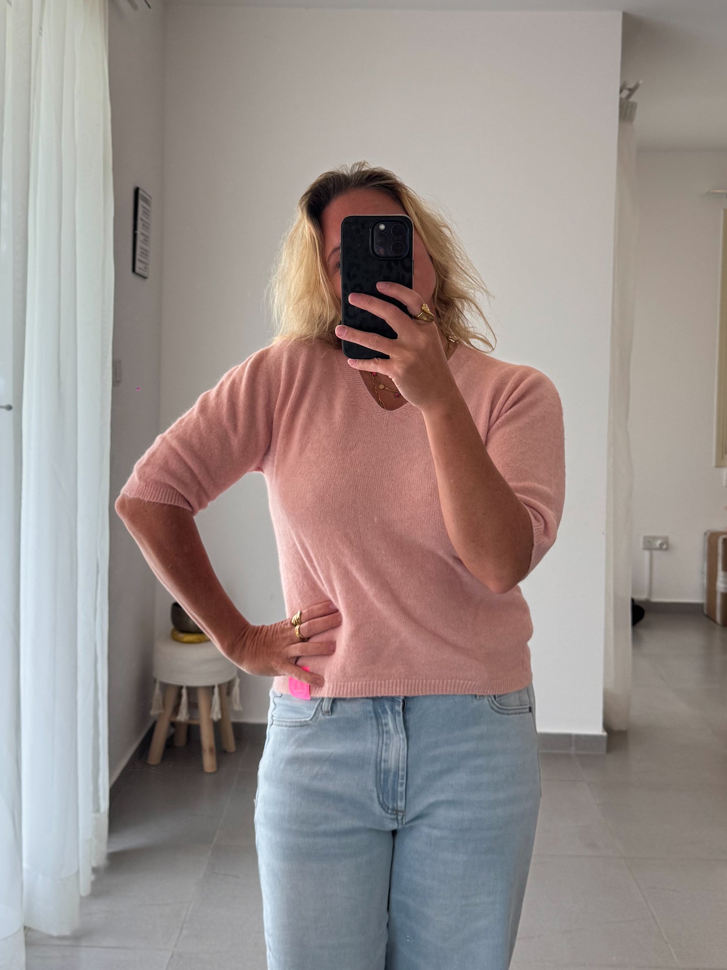 Halbarm Strick Pullover