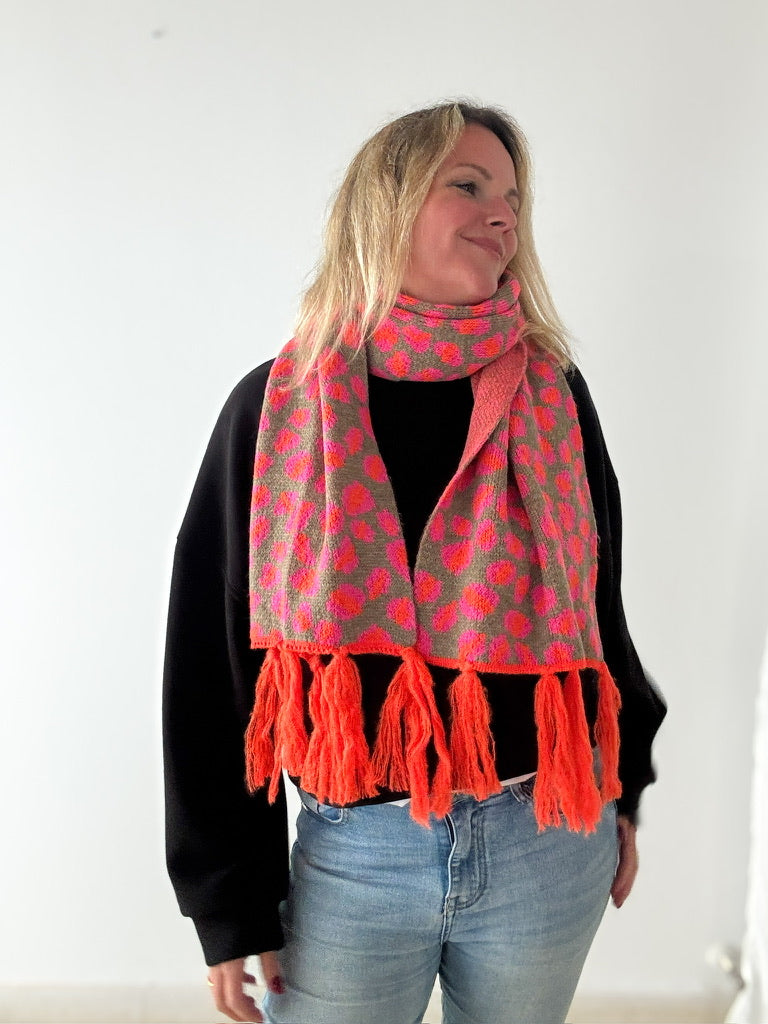 Strickschal Leo, pink