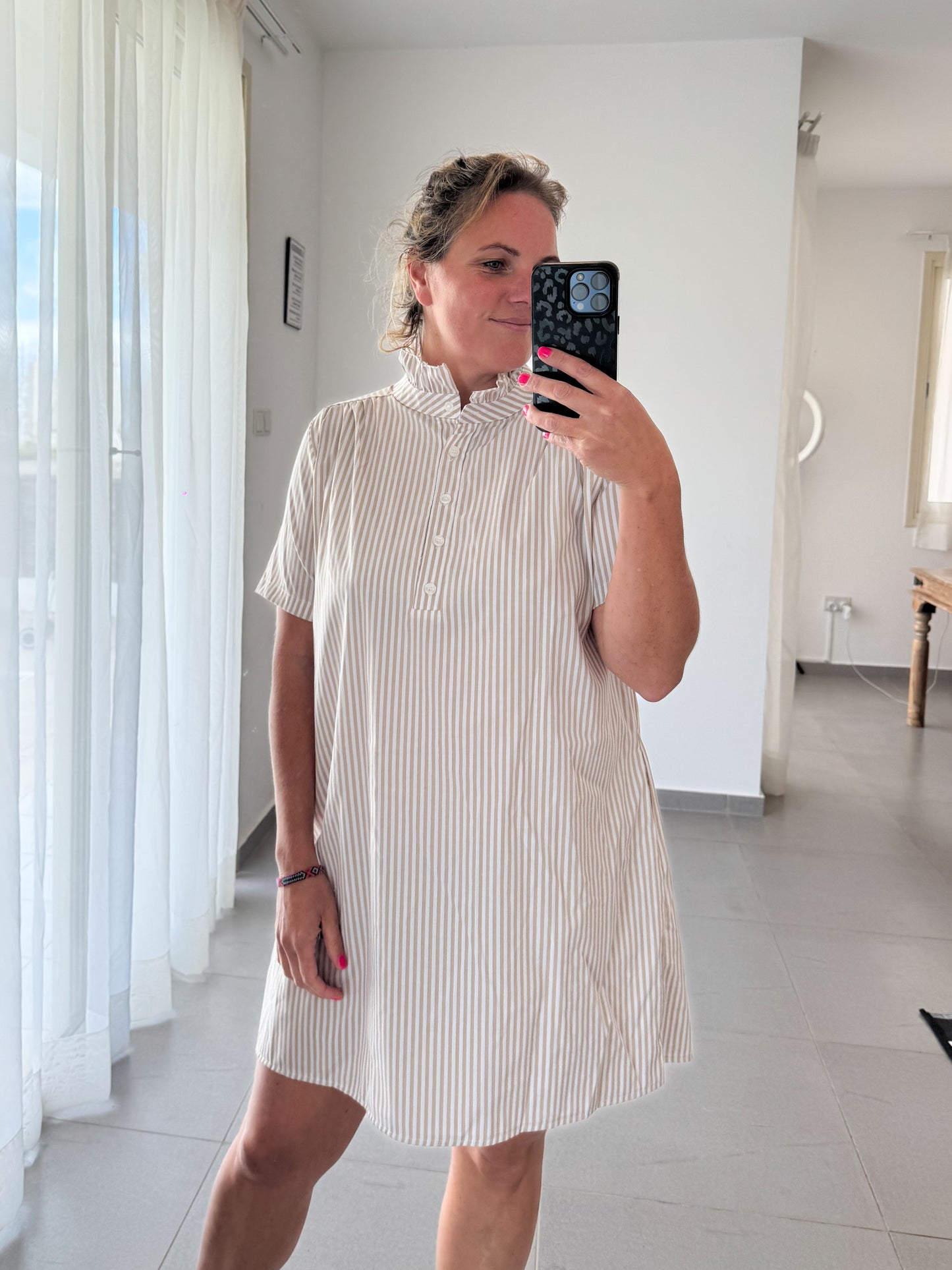 Blusenkleid gestreift