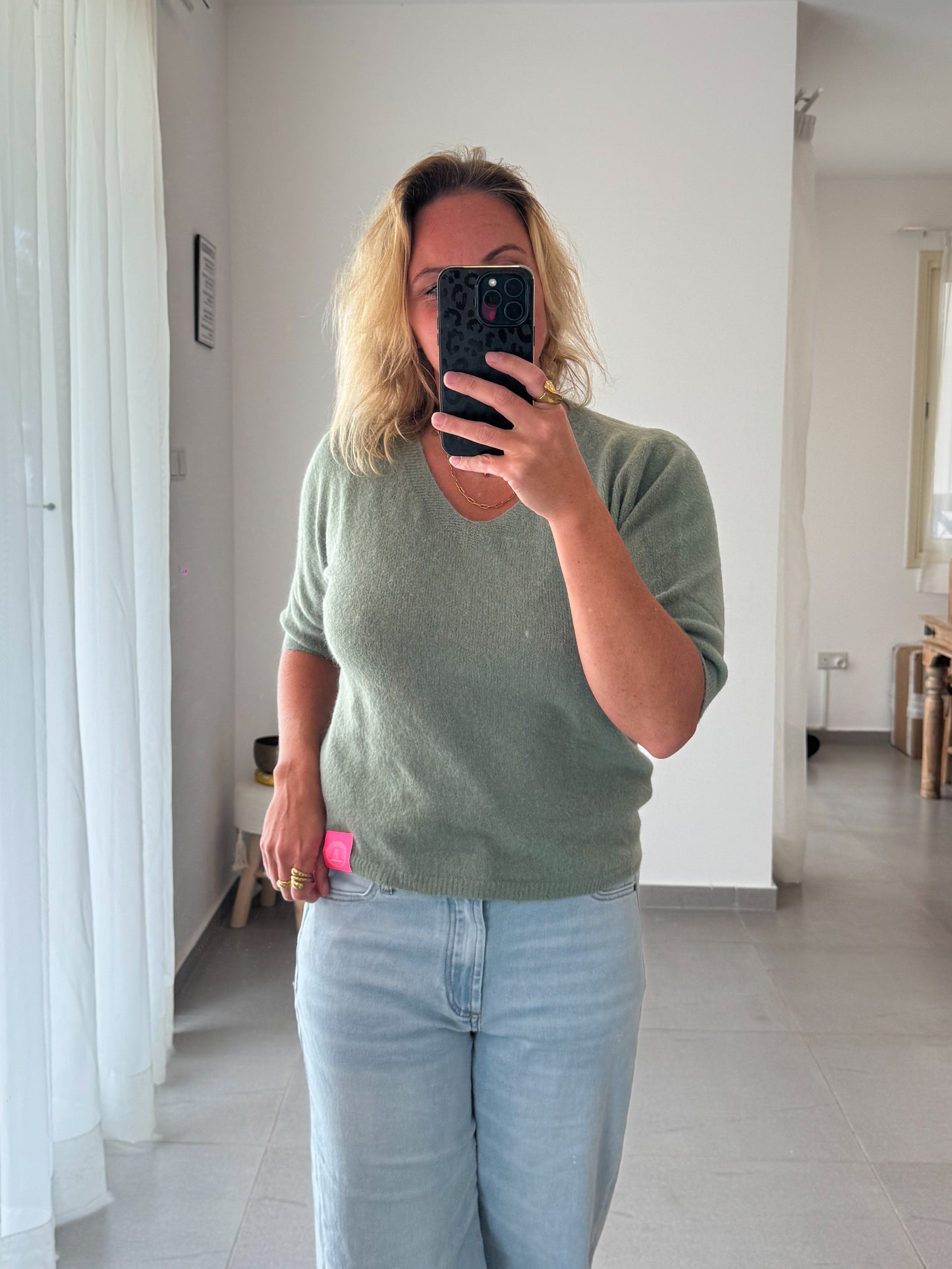 Halbarm Strick Pullover