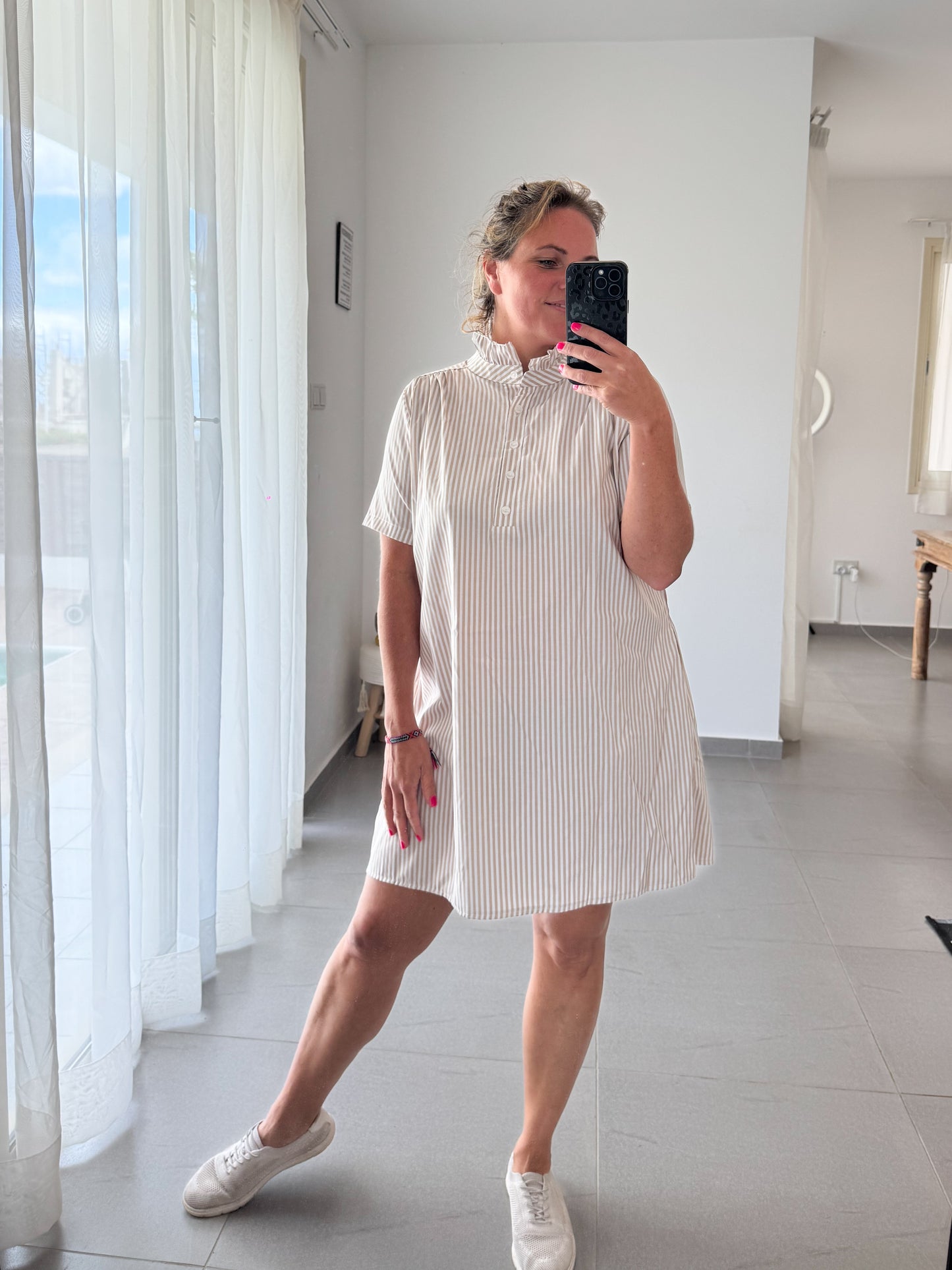 Blusenkleid gestreift