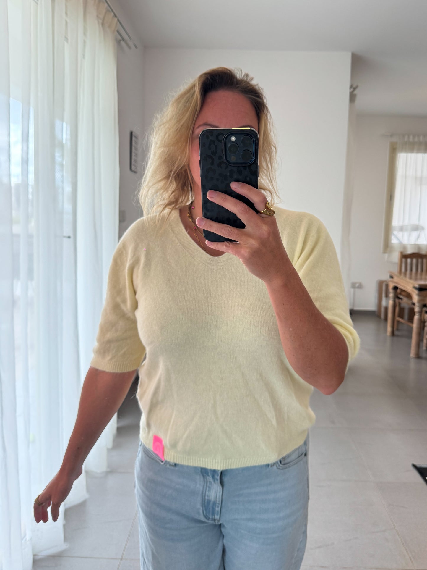 Halbarm Strick Pullover