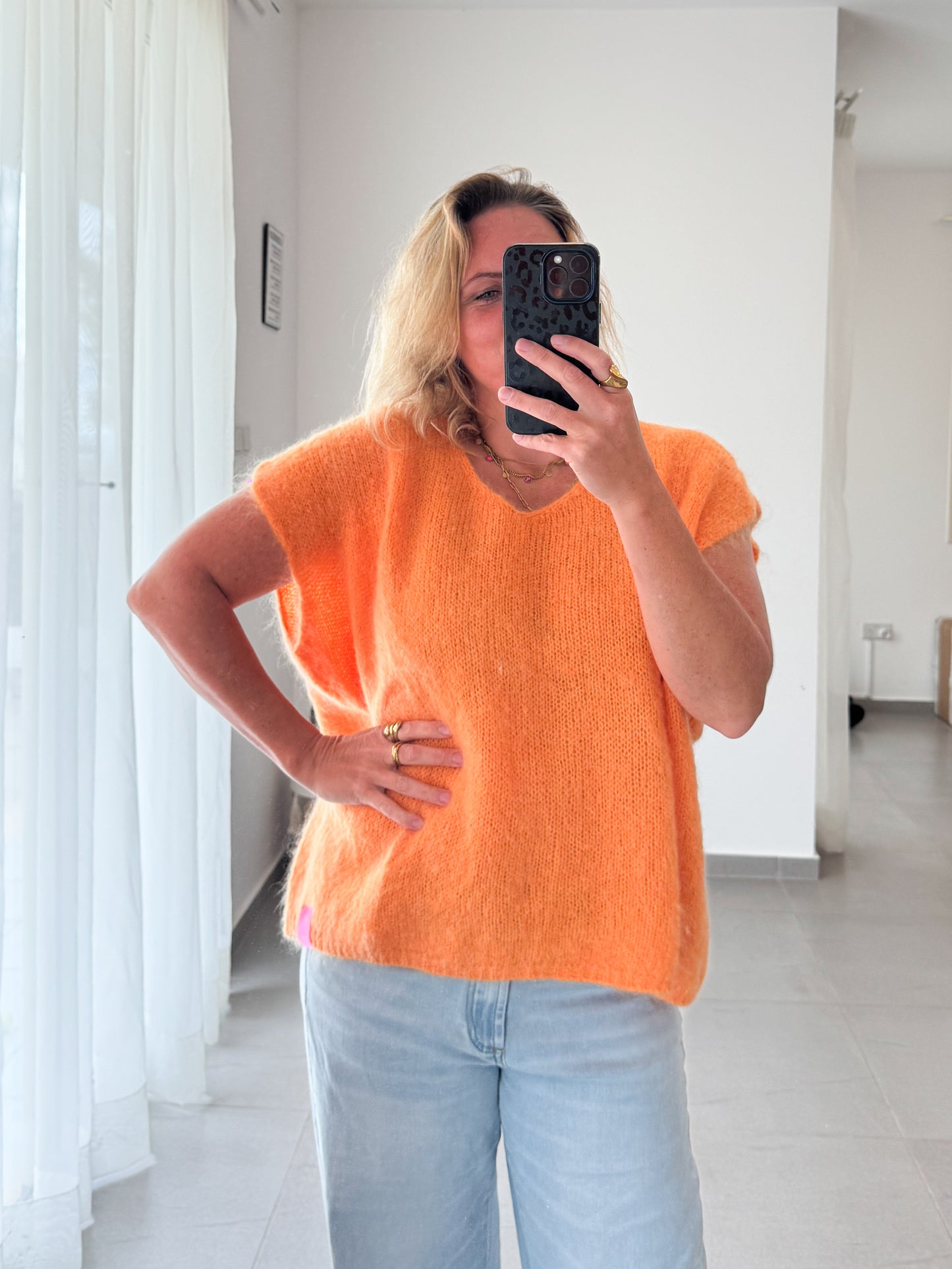 Oversize Pullunder mit Mohair