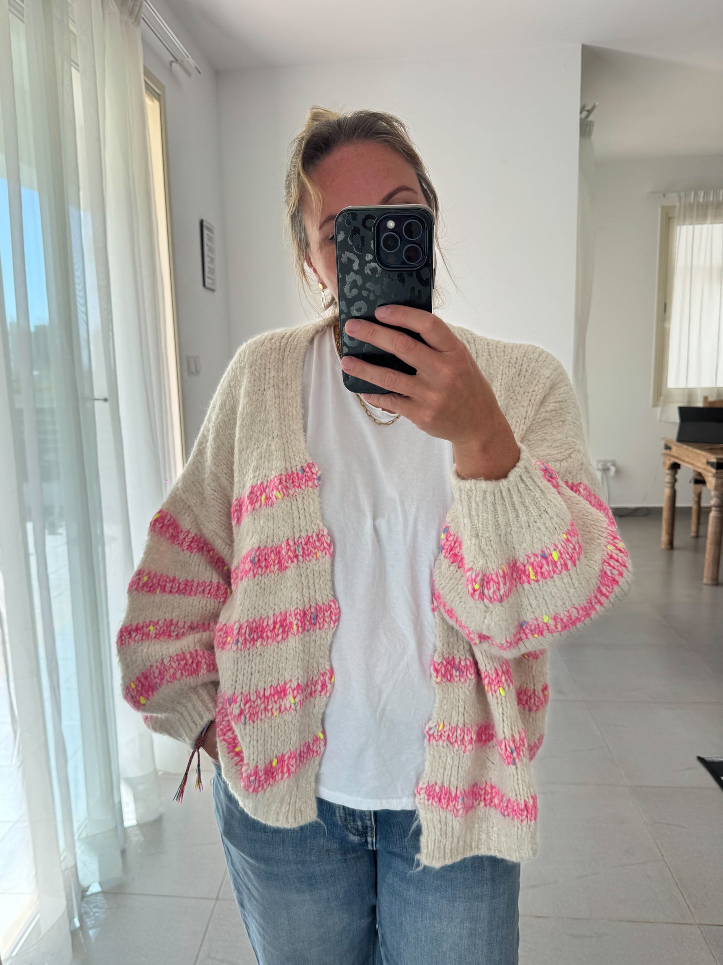 Strickjacke NEON-STREIFEN