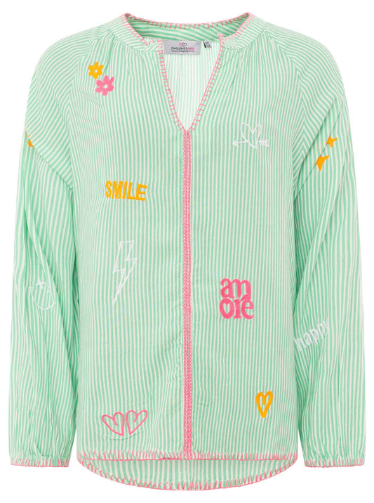 Zwillingsherz Bluse SMILE-AMORE