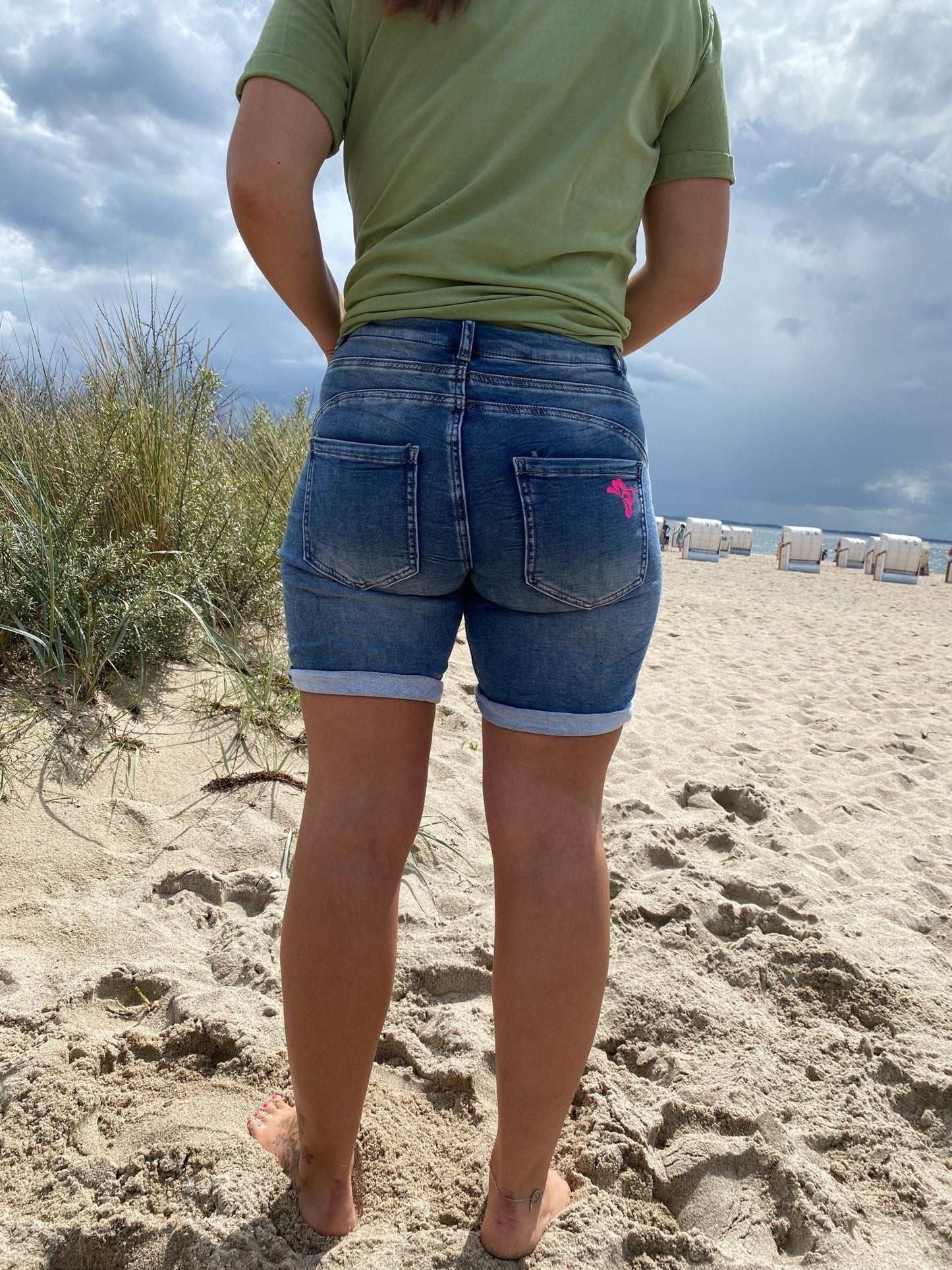 Strandmädchen Shorts Jeans