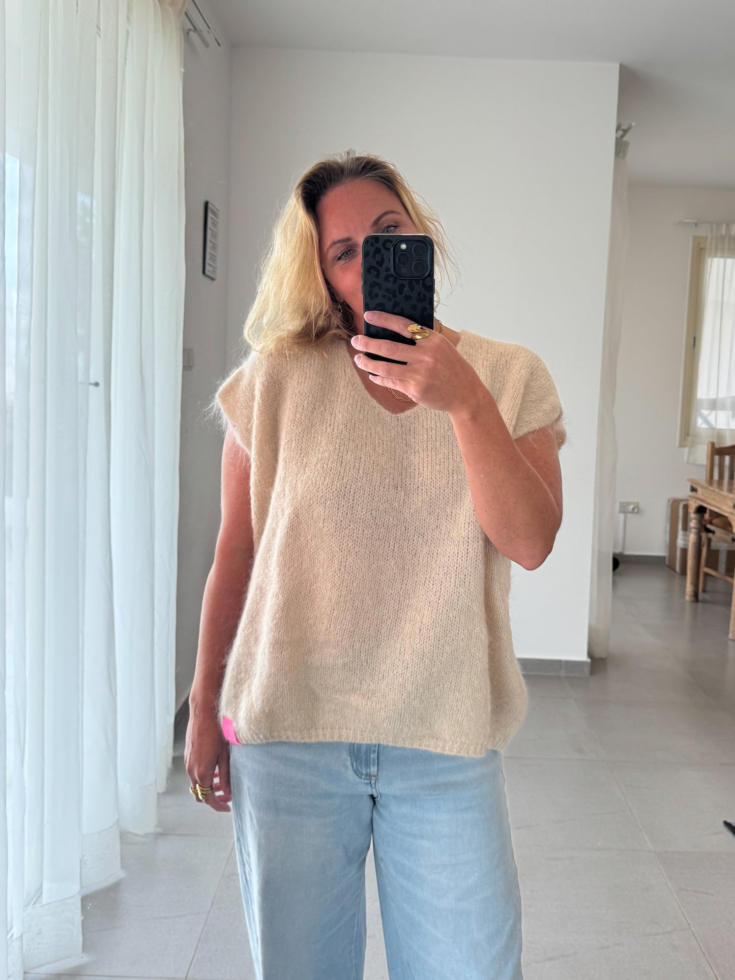 Oversize Pullunder mit Mohair