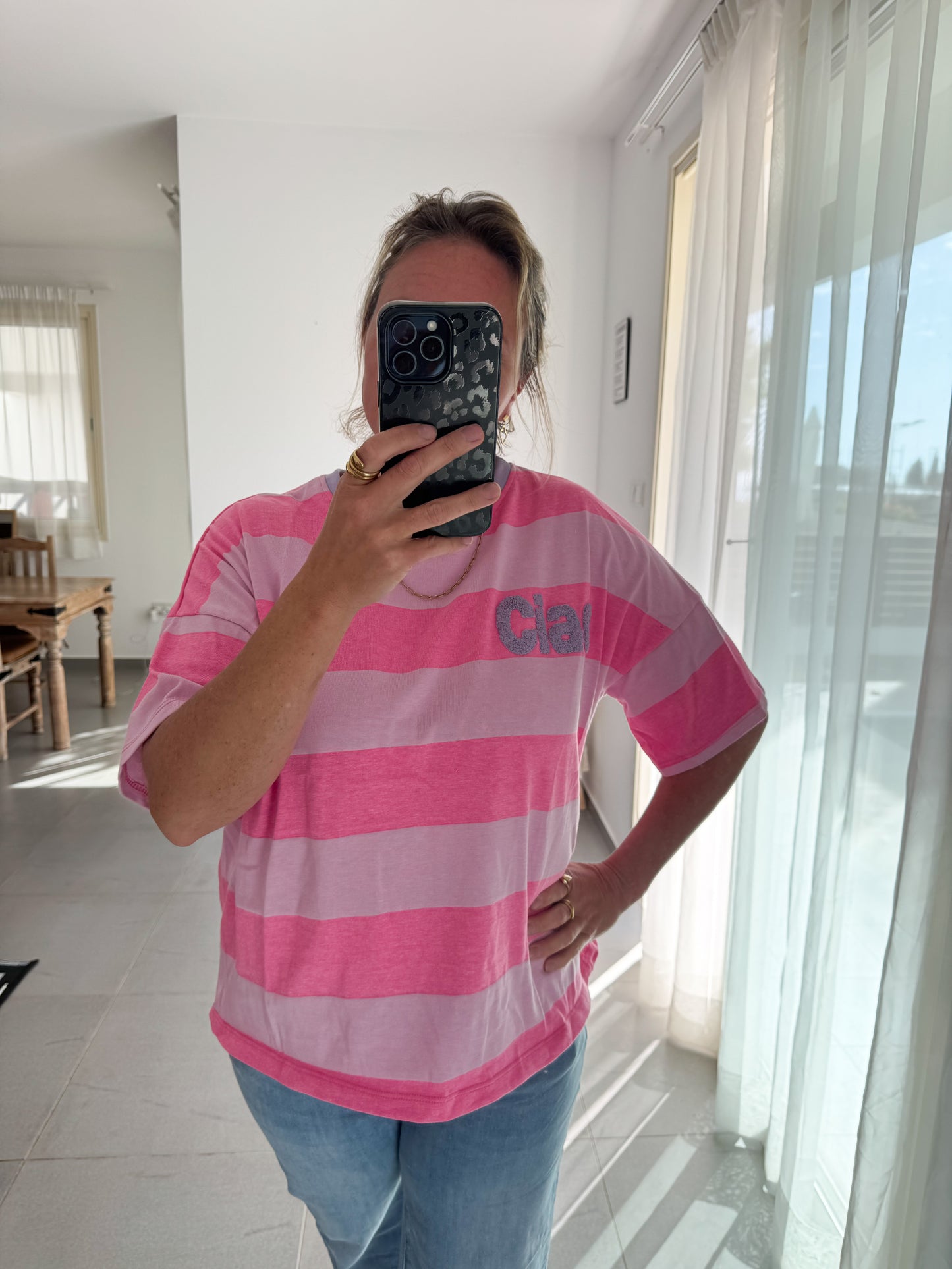 Sommer Sweatshirt CIAO – Streifenliebe mit Chenille