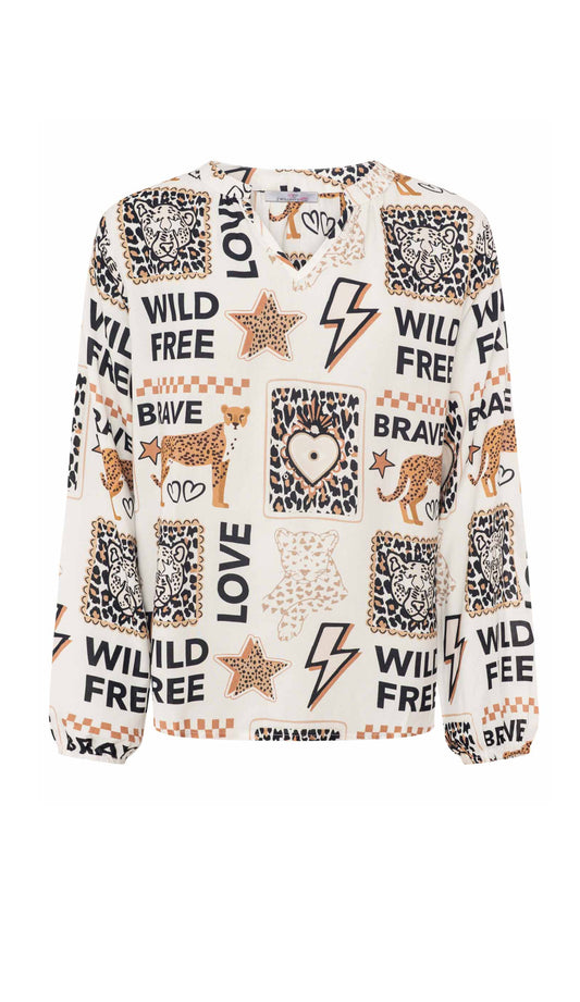 Zwillingsherz Bluse WILD LOVE