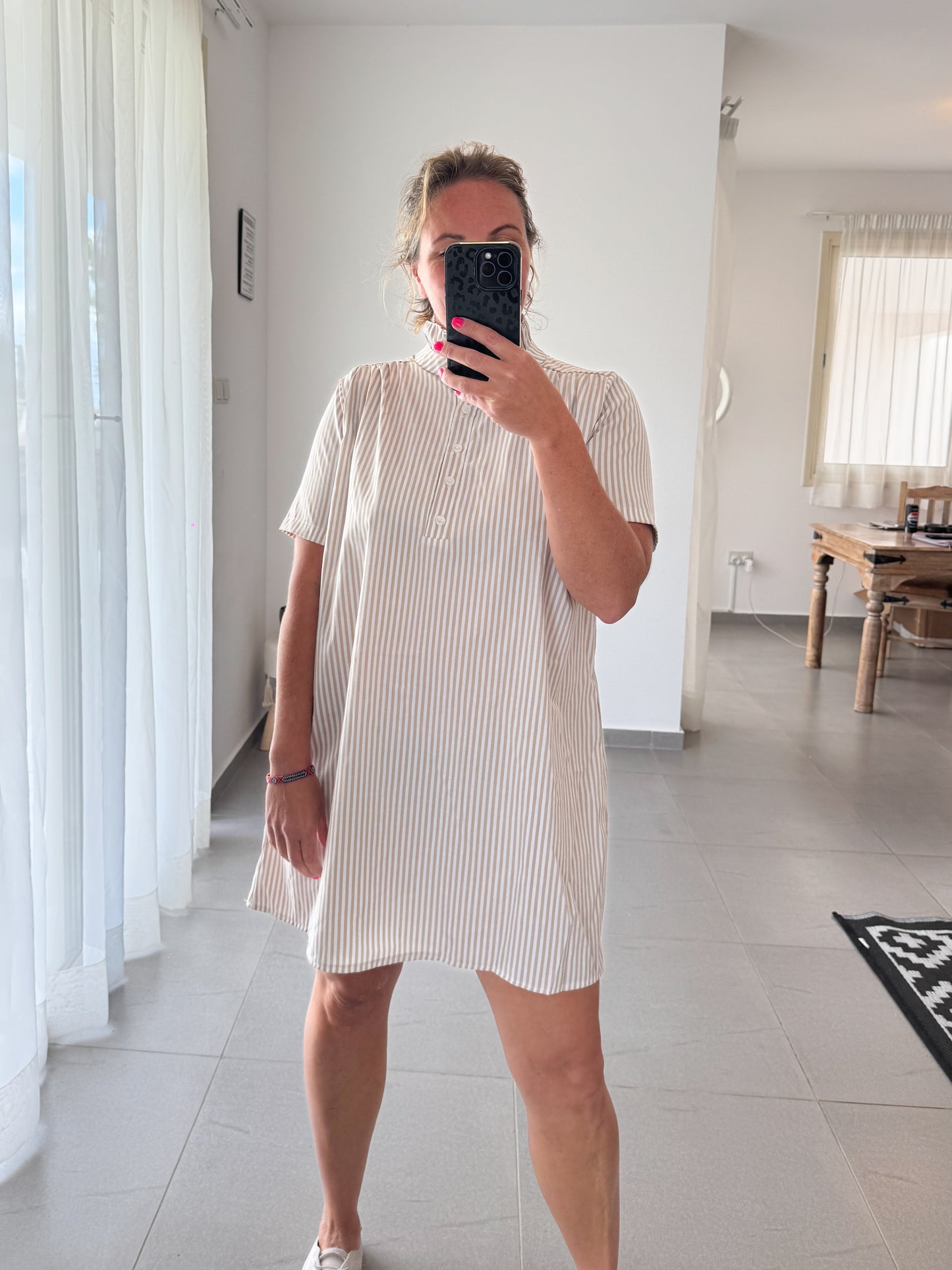 Blusenkleid gestreift