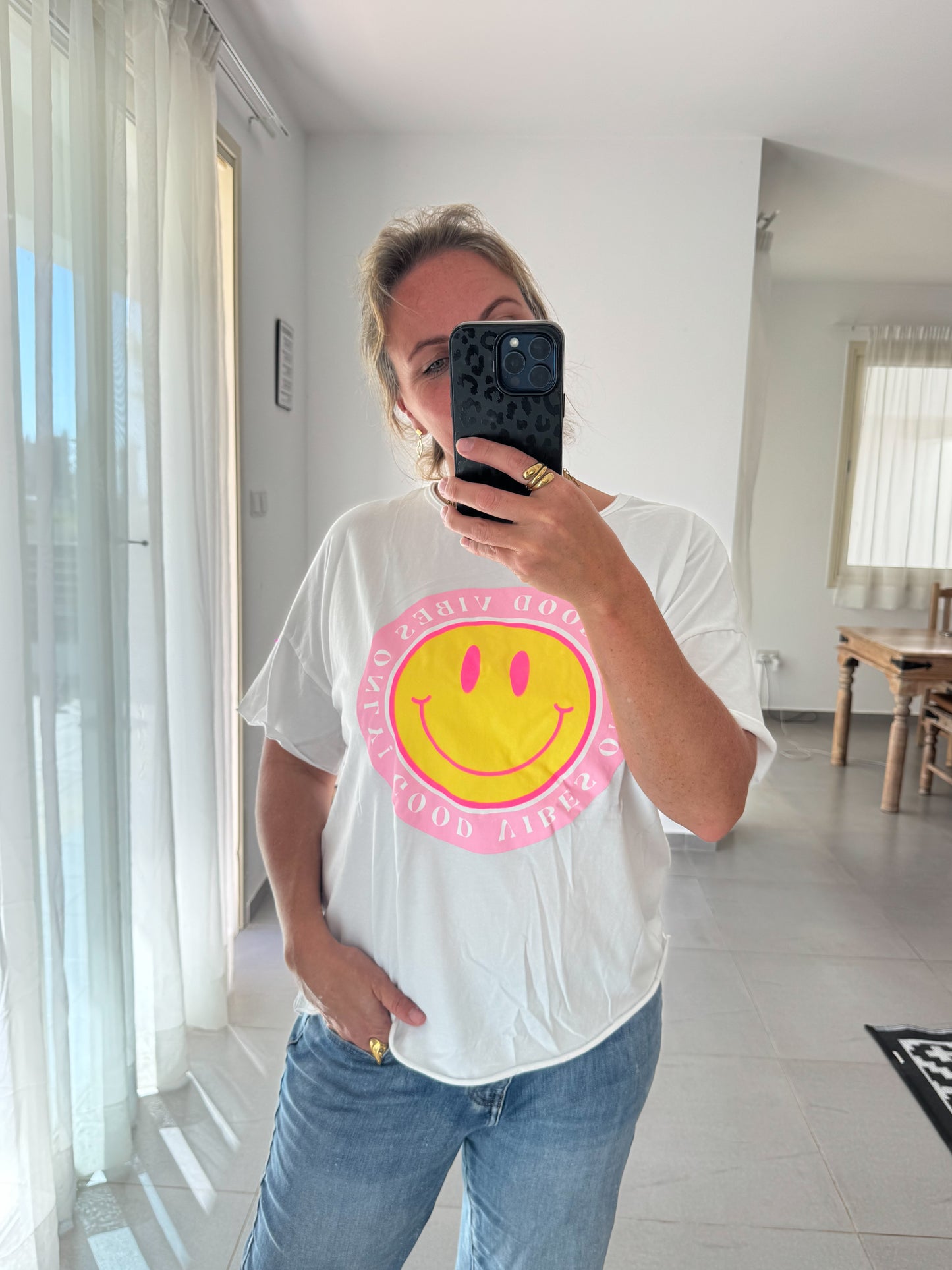 T-Shirt SMILEY, GOOD VIBES