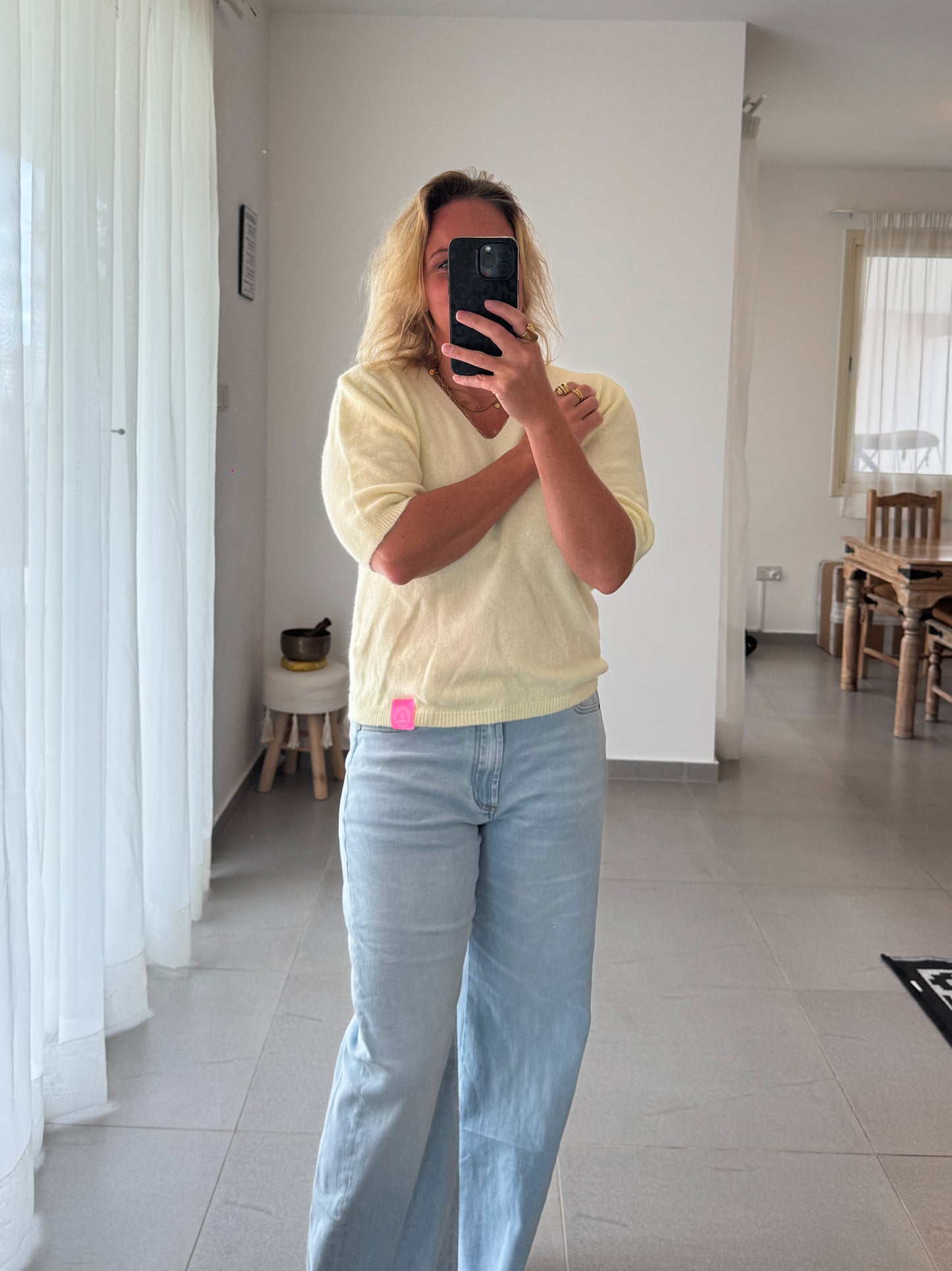 Halbarm Strick Pullover