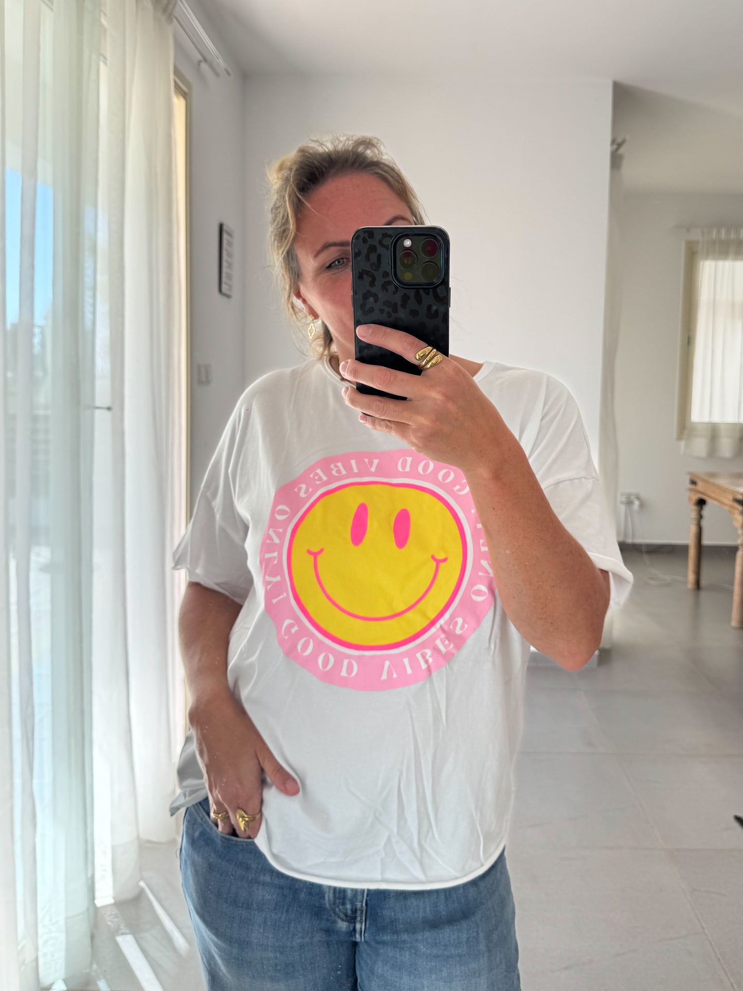 T-Shirt SMILEY, GOOD VIBES