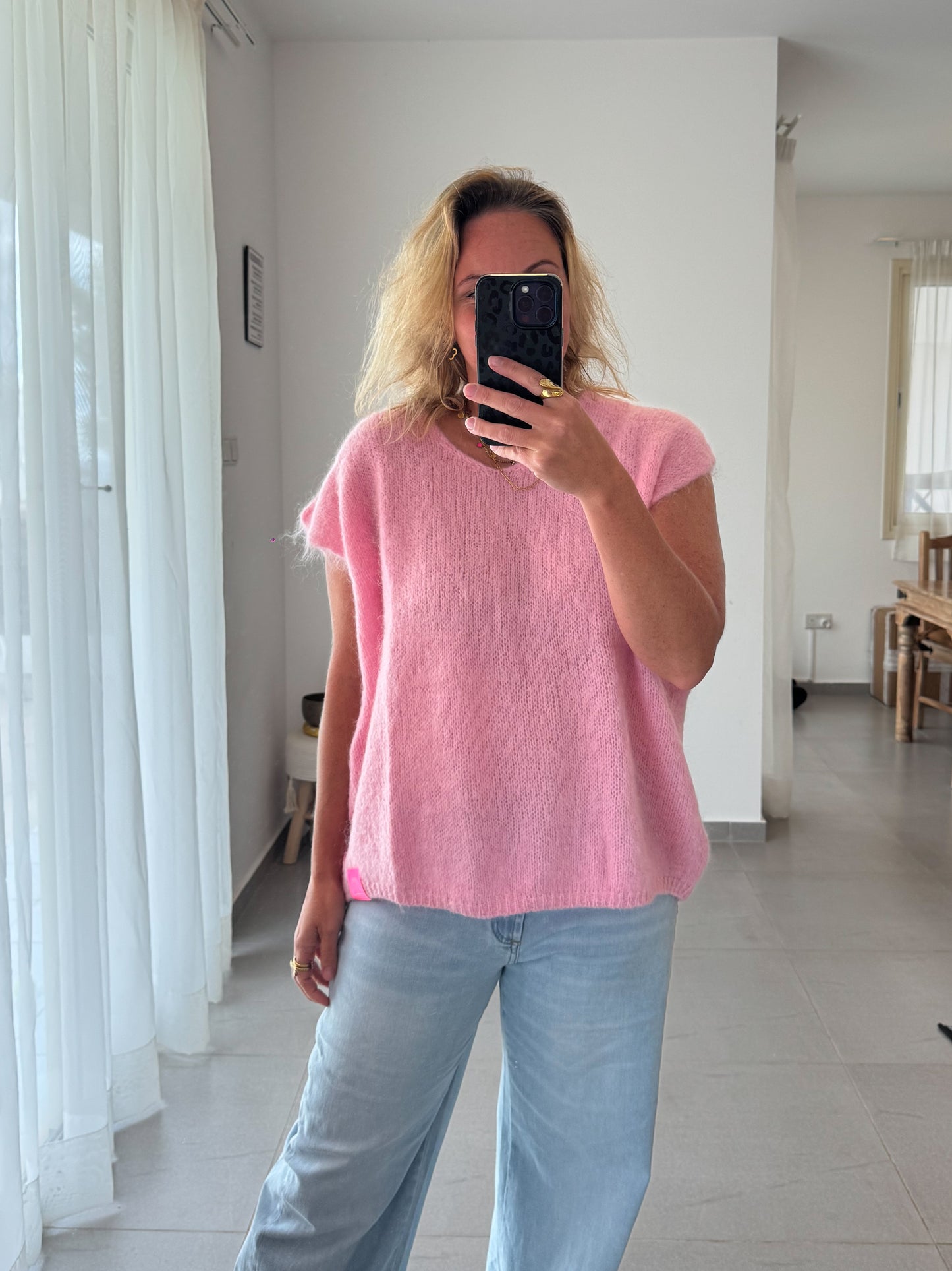 Oversize Pullunder mit Mohair
