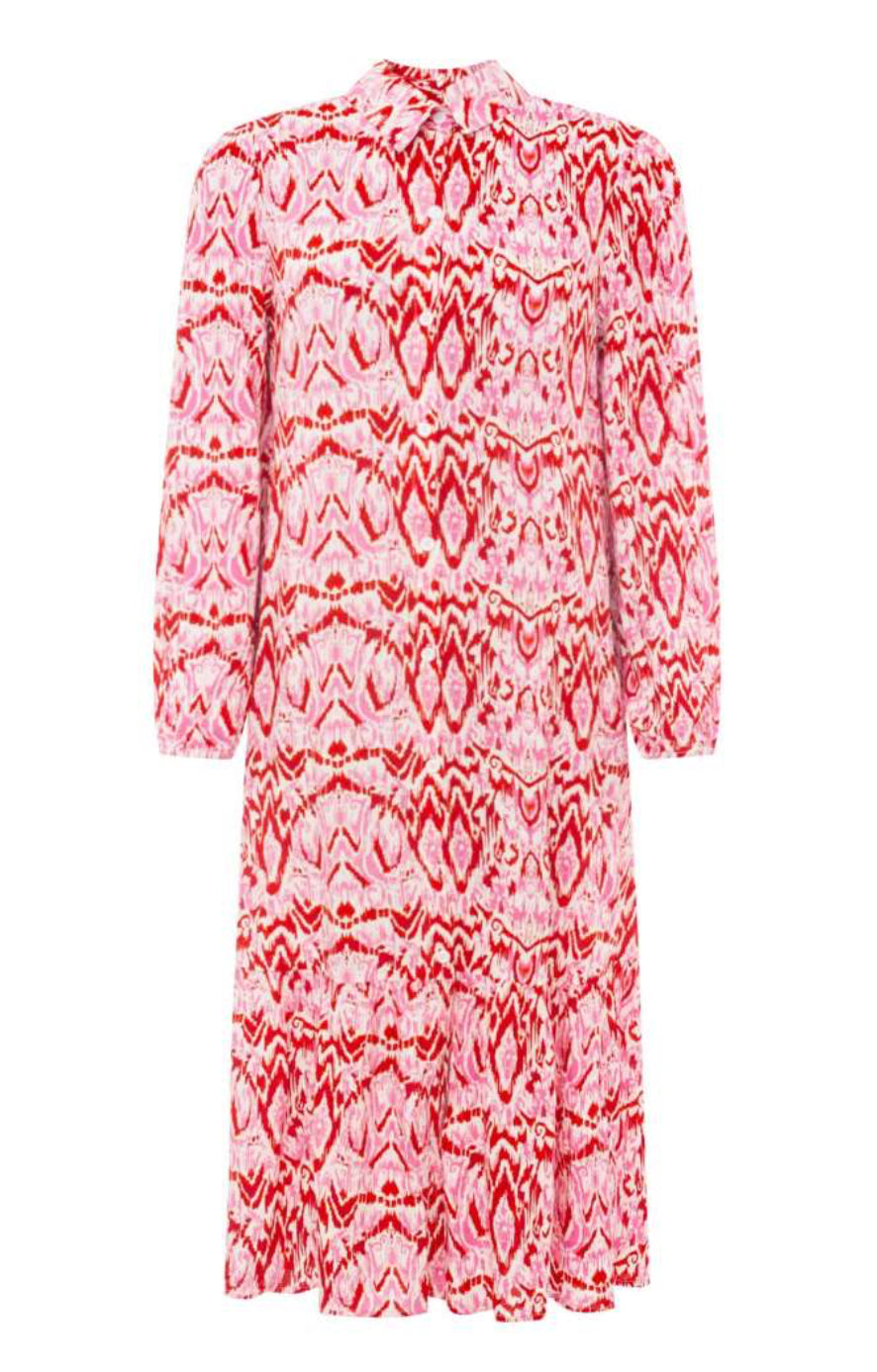 Zwillingsherz Kleid Viskose "KNOPFLEISTE BATIK“