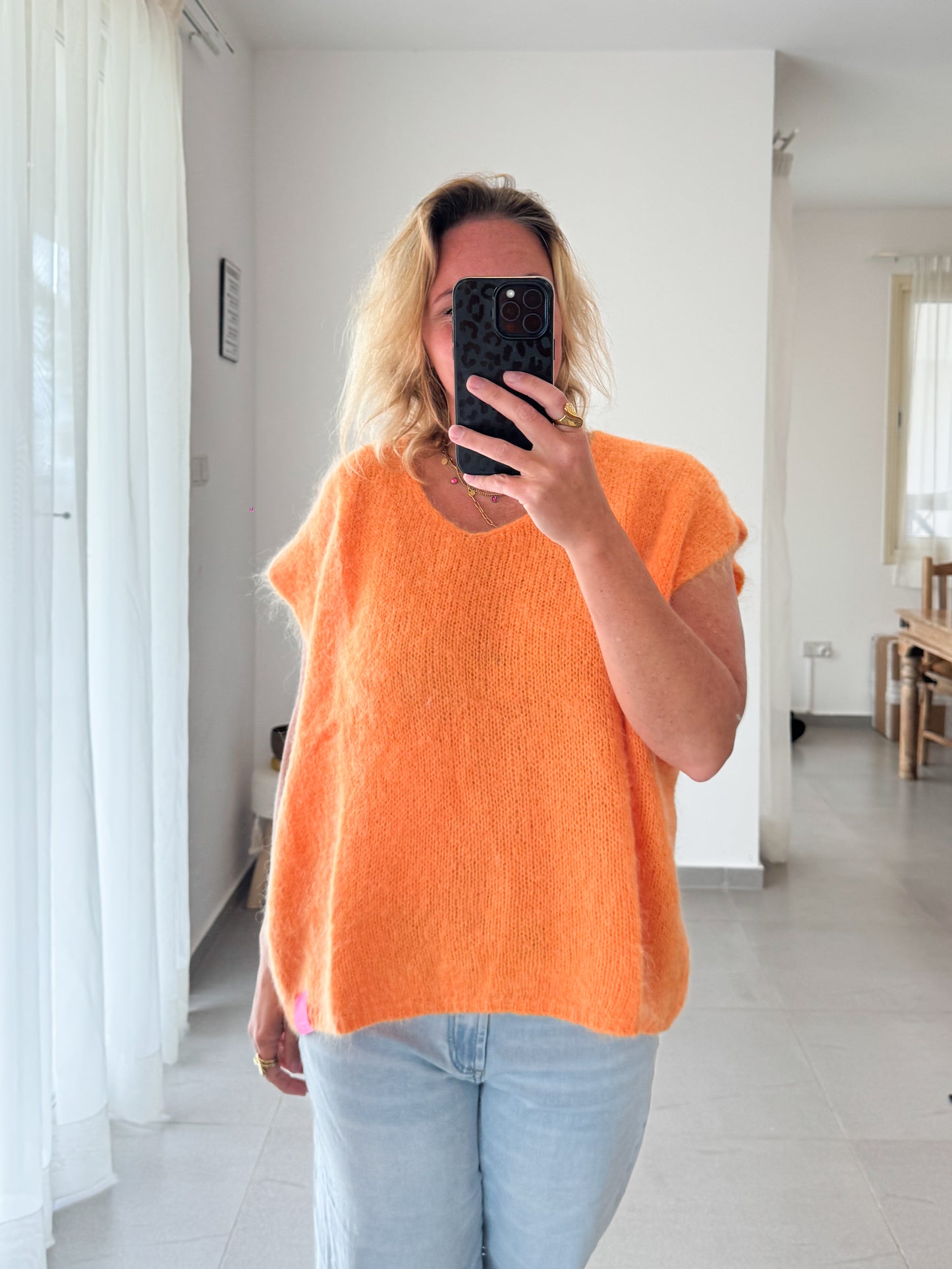 Oversize Pullunder mit Mohair