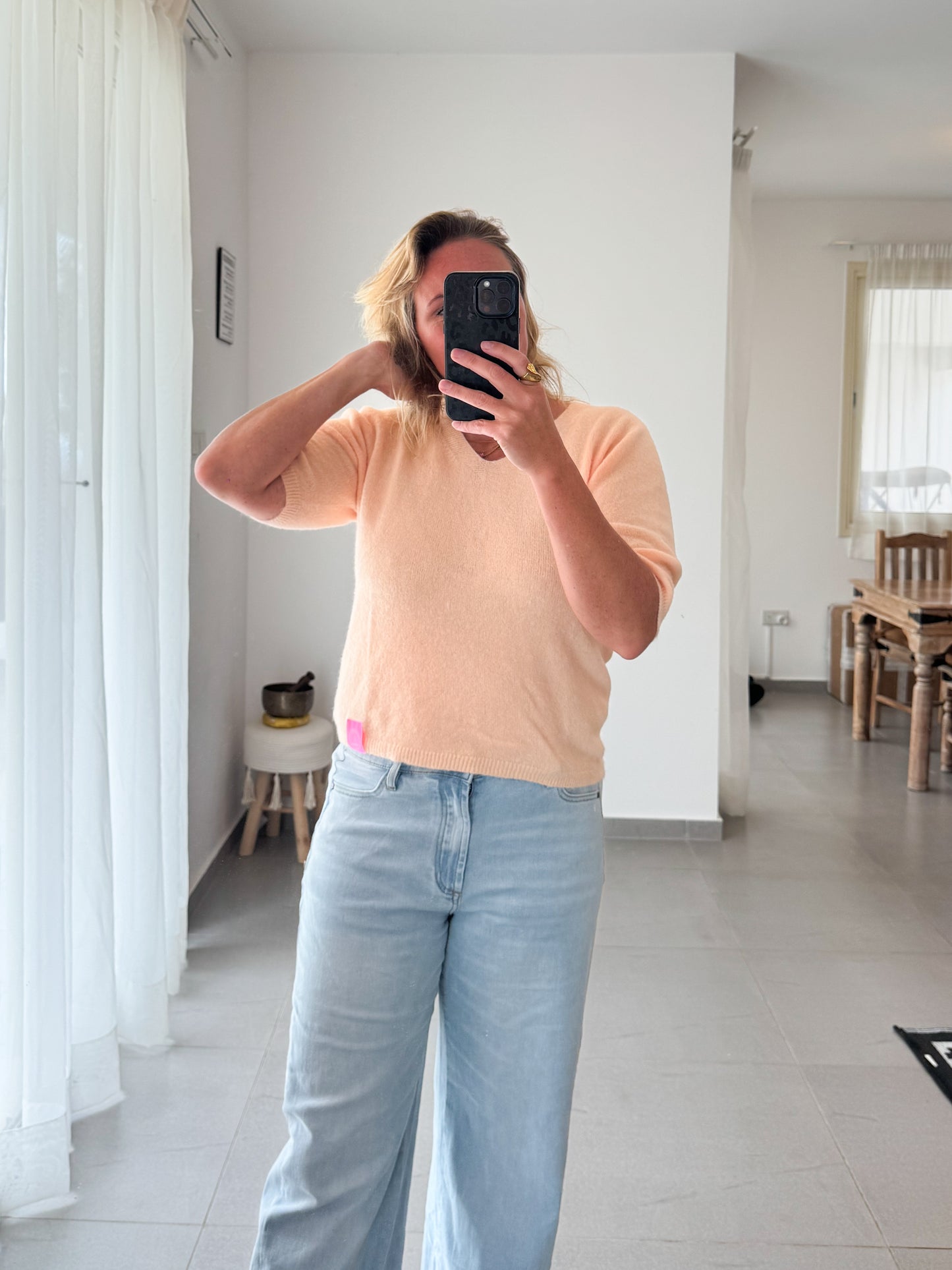 Halbarm Strick Pullover