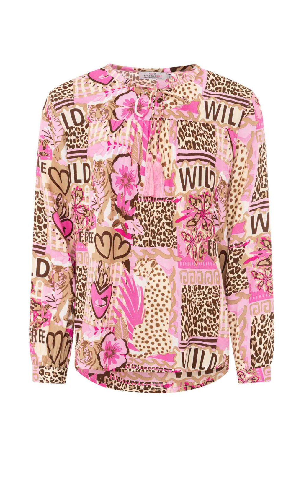 Zwillingsherz Bluse SAFARI PATCHWORK