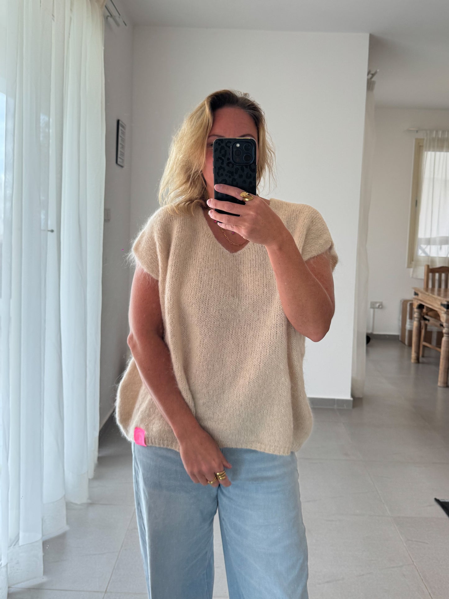 Oversize Pullunder mit Mohair