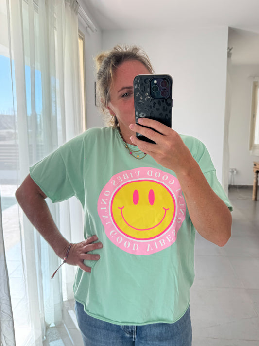 T-Shirt SMILEY, GOOD VIBES