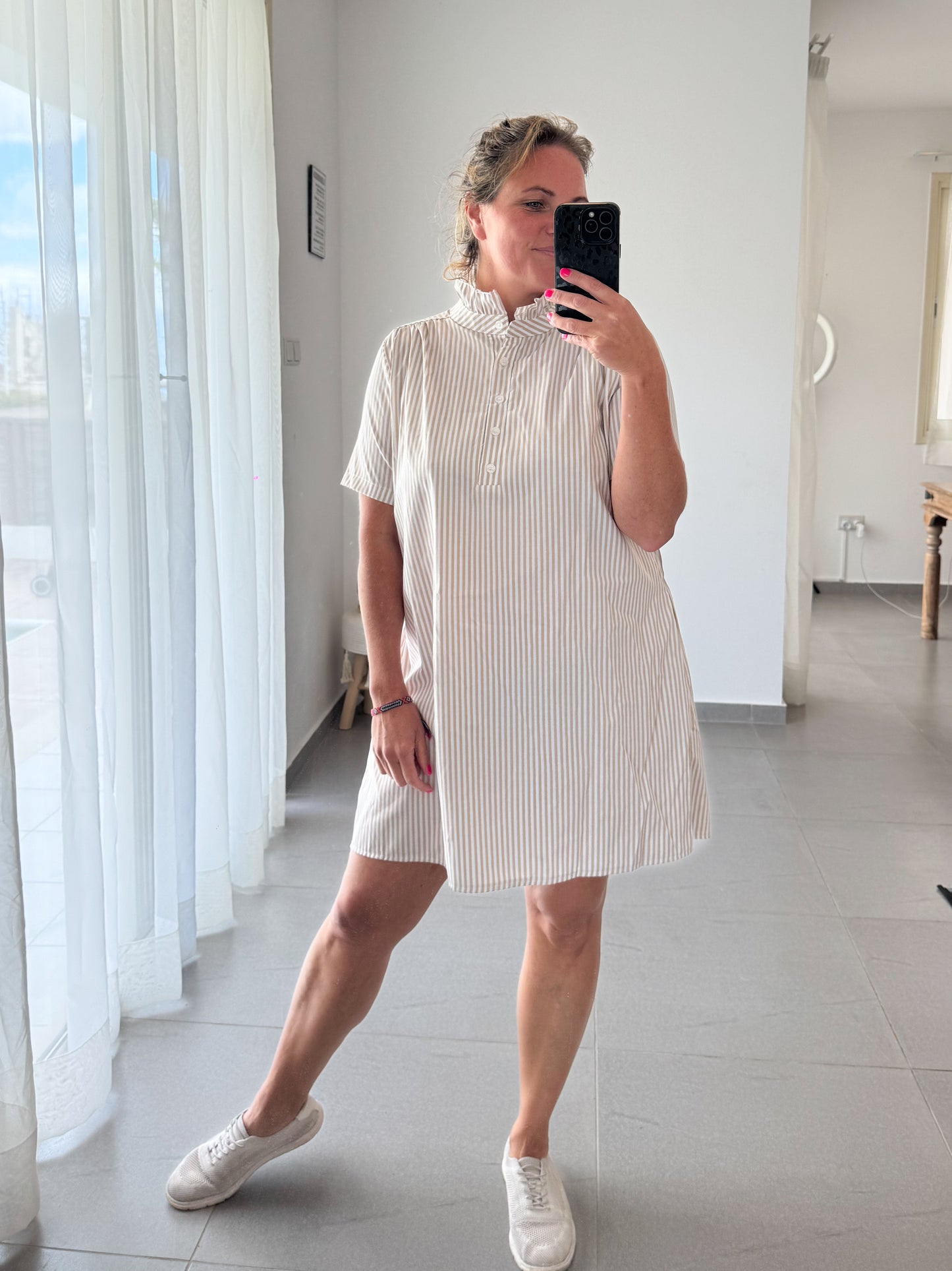 Blusenkleid gestreift