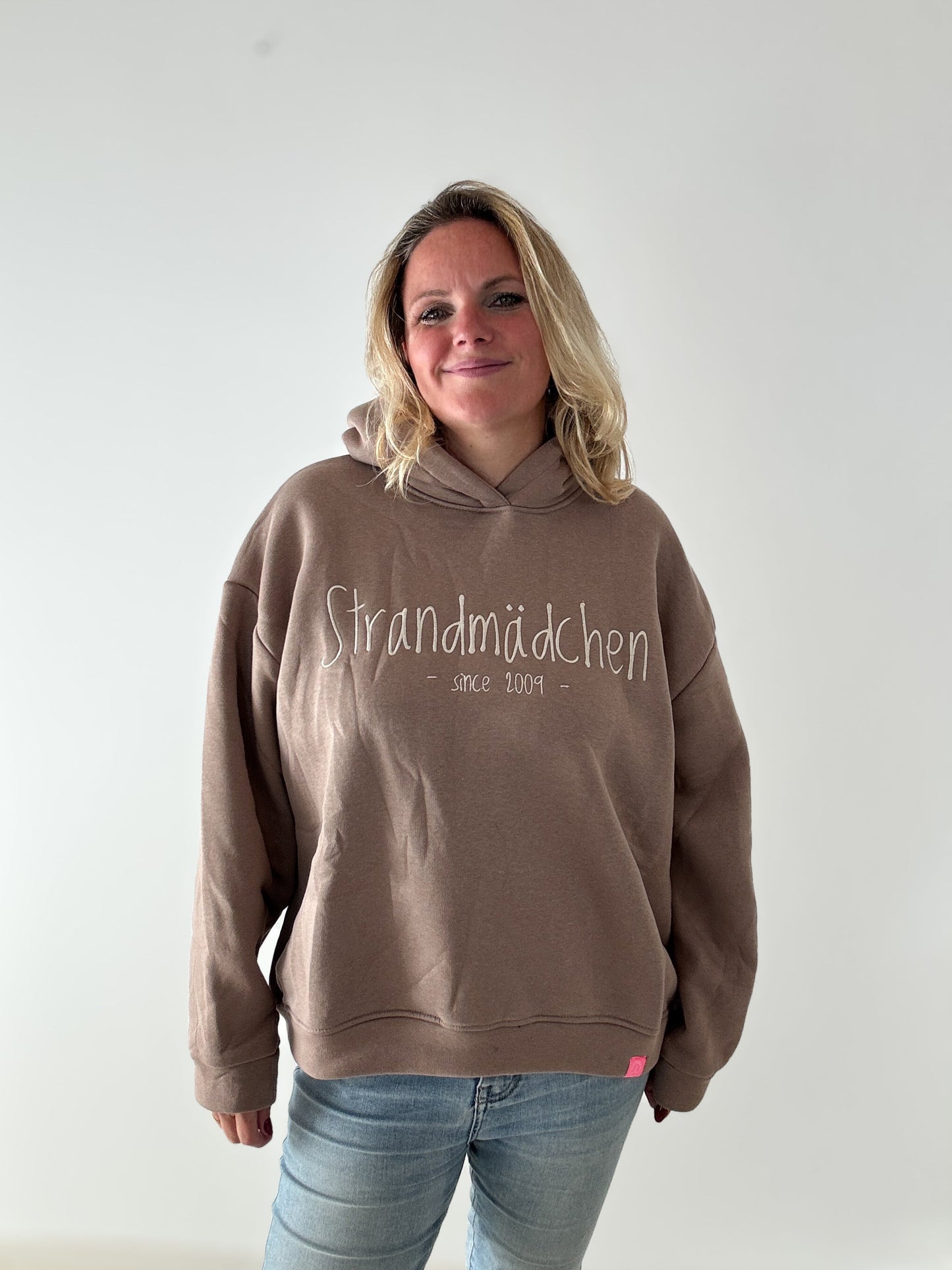 Hoodie Strandmädchen mit Stick