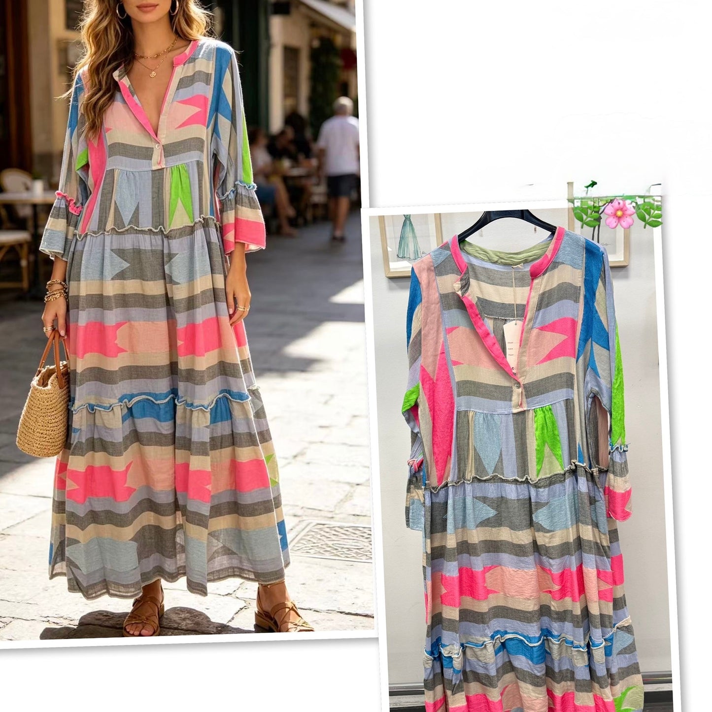 Langes Ethno-Kleid